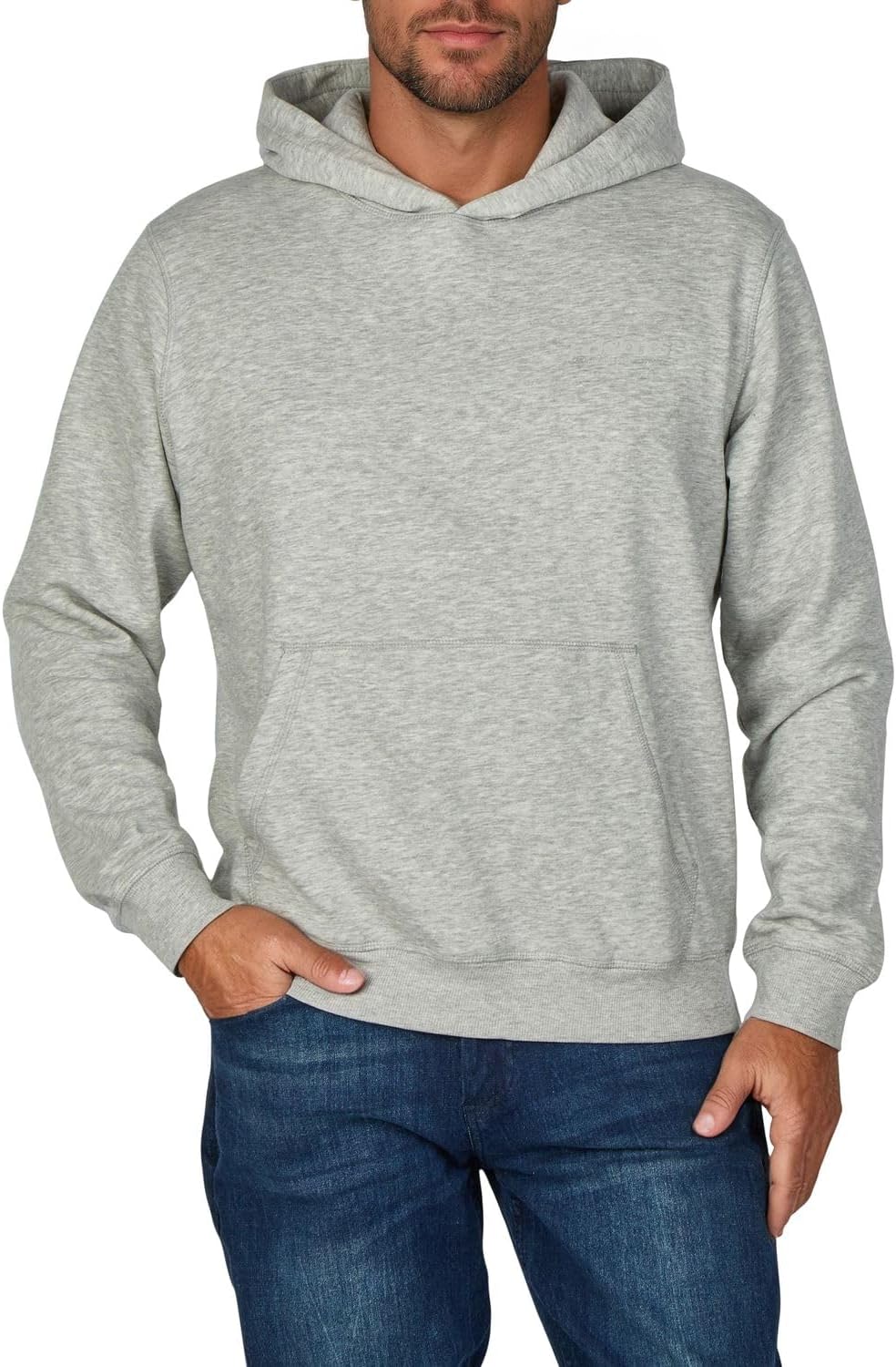 Detalle de Jack & Jones Herren- Hoodie im Relaxed Fit mit Print (JWHINTERLUDE) – Baumwollmischgewebe in Schwarz, Grau, Grün & Beige