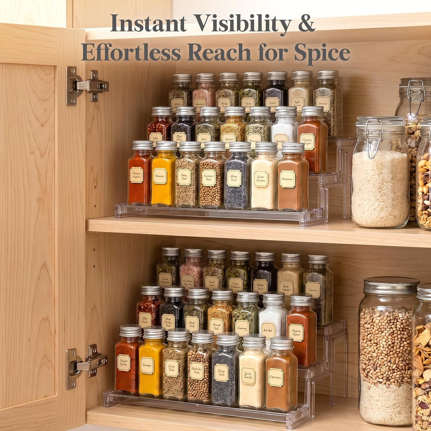 Thumbnail 2 de Lifewit 25076 14-Inch Clear 3-Tier Display Riser for Spices and Perfume
