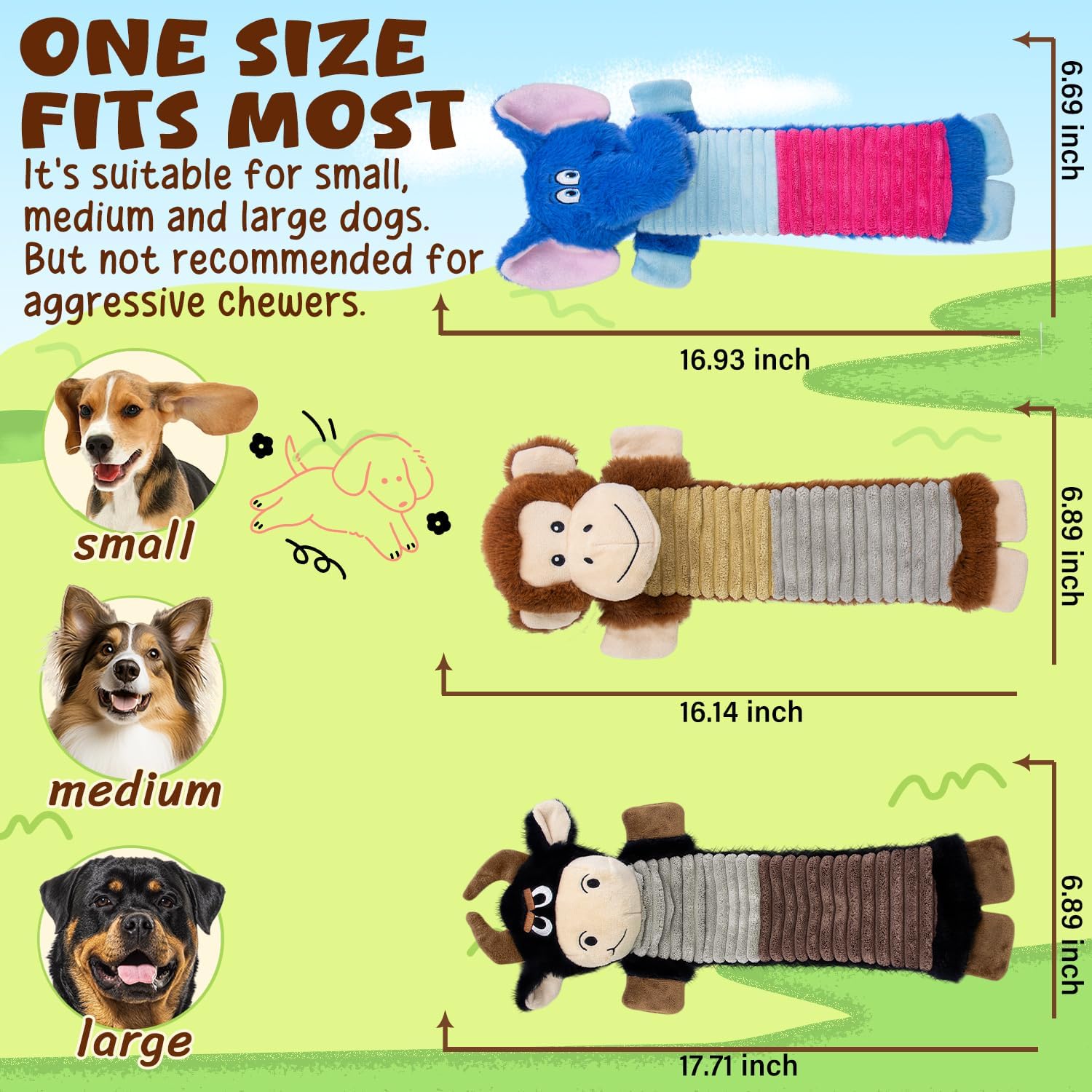 Detalle de Dog Squeaky Toys, 3-Pack