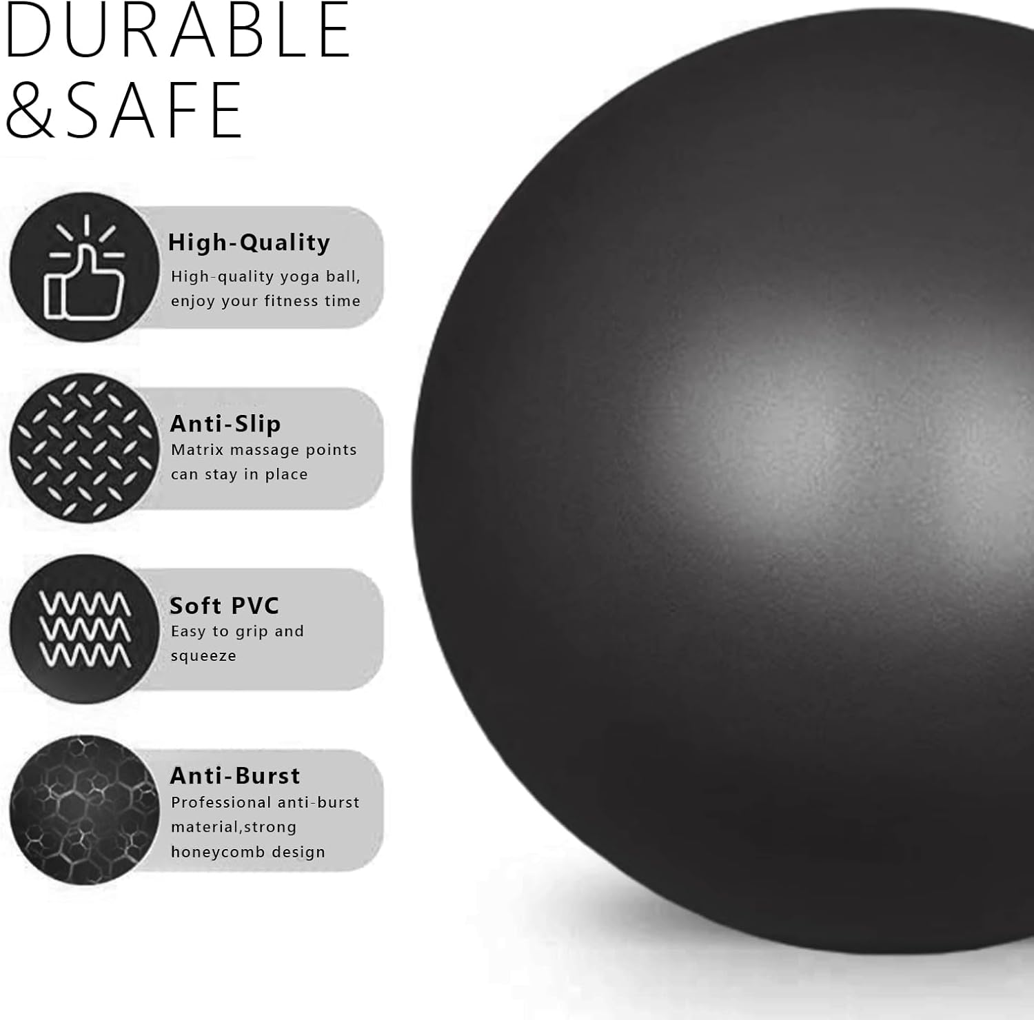 Detalle de Flintronic Palla Yoga Pilates 25 cm – Palla Fitness per Yoga, Pilates e Ginnastica