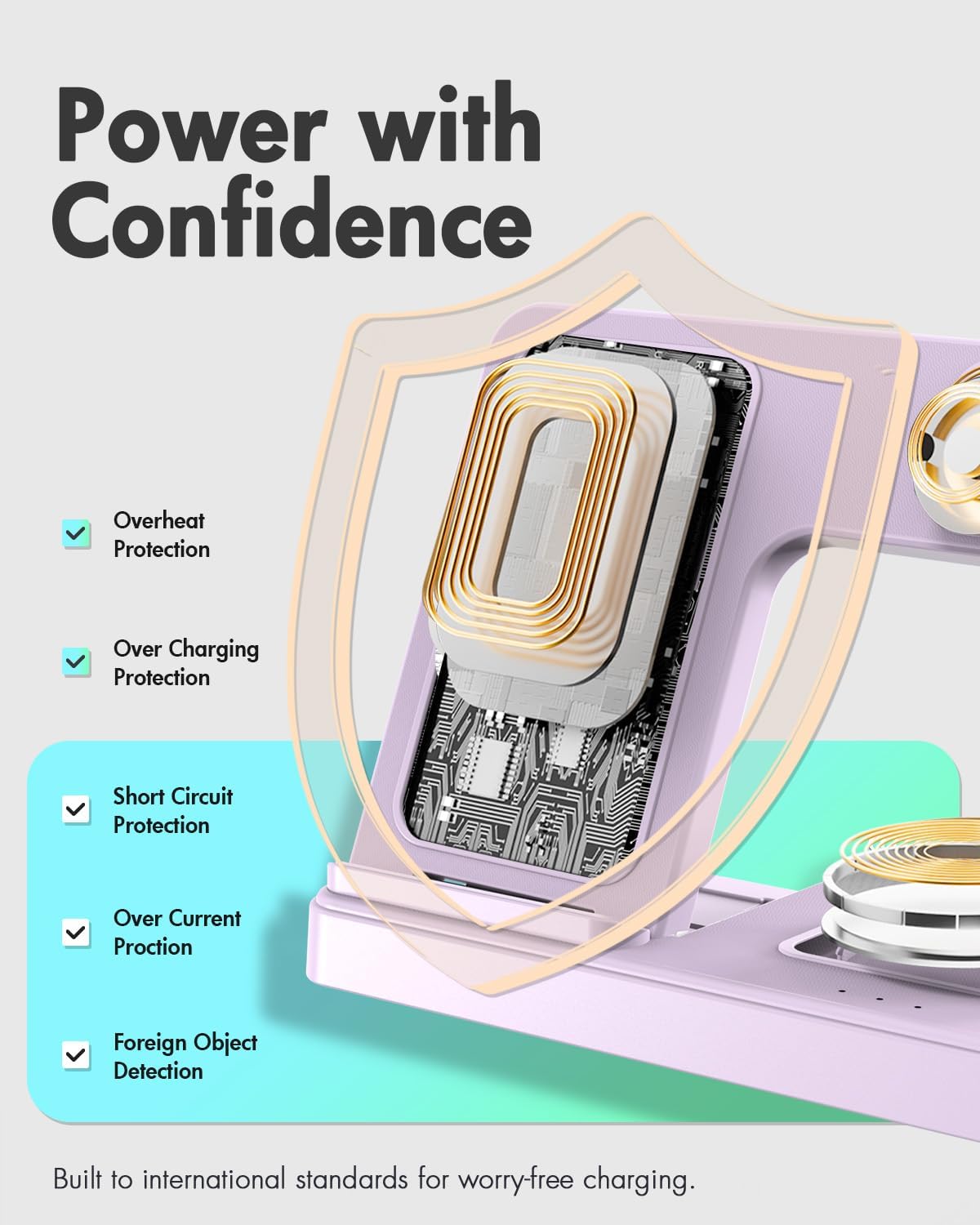 Detalle 2 de GETPALS 3-in-1 Wireless Charger