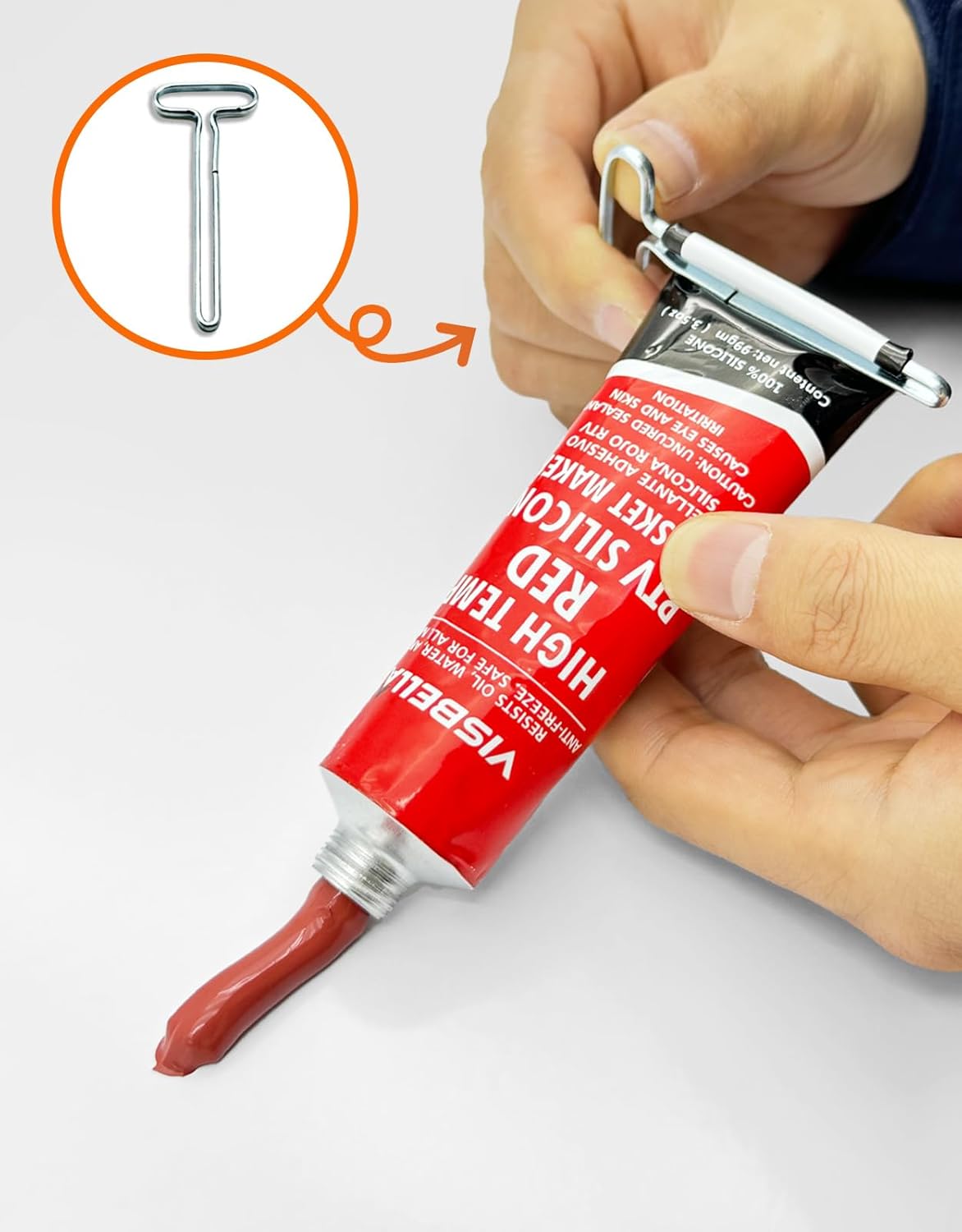 Thumbnail 3 de Visbella Hochtemperatur RTV Dichtung 99 g Rot