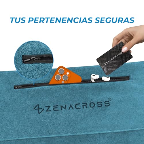 Detalle de Serviette ZENACROSS Microfibre, séchage ultra-rapide ⚙