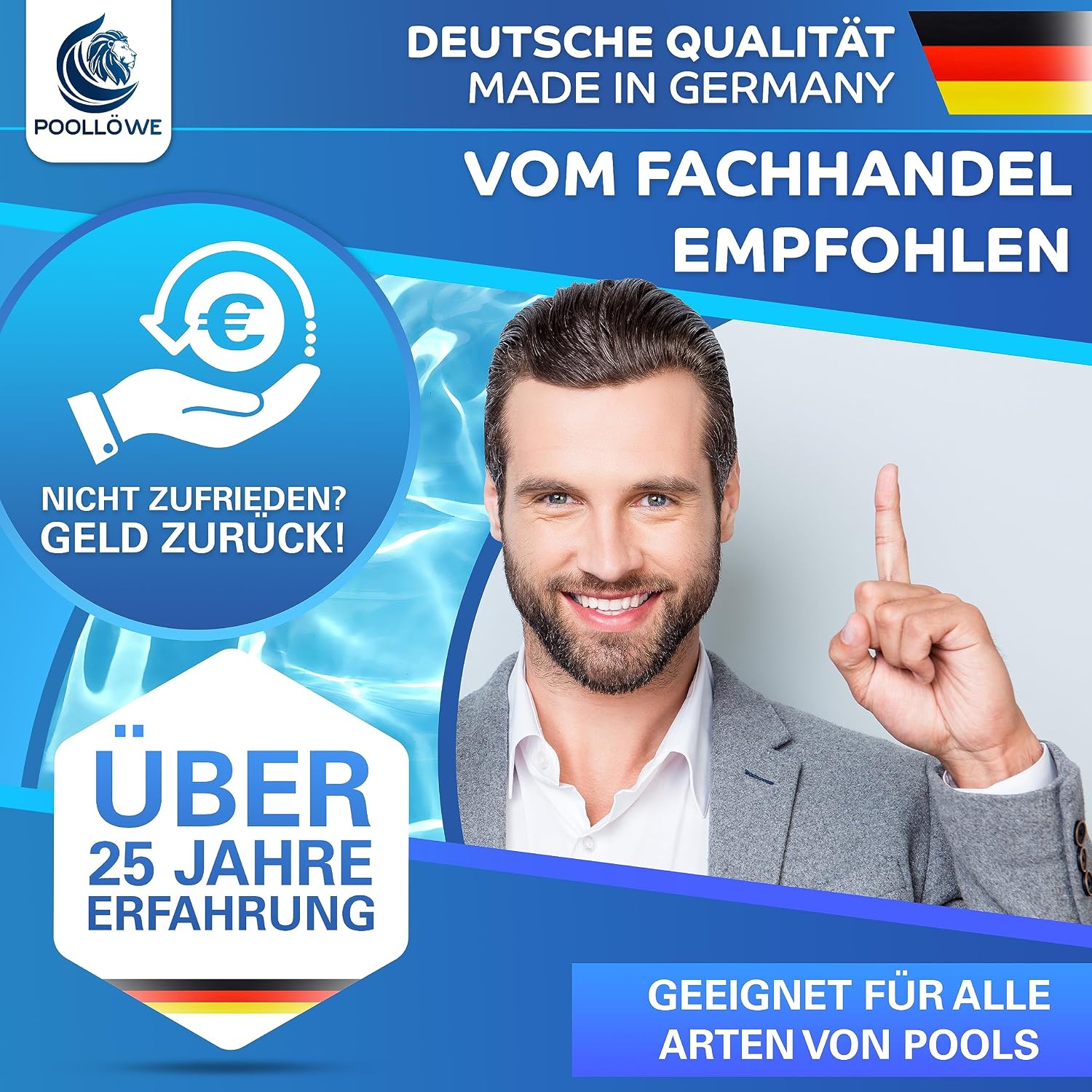 Thumbnail 6 de PoolLöwe Algenvernichter Pool mit Klareffekt 2.0 – 360° Algenschutz