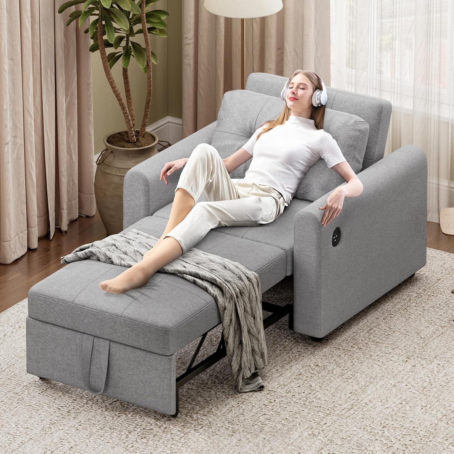 Detalle 2 de Luxstein Divano Letto Pieghevole 3 in 1