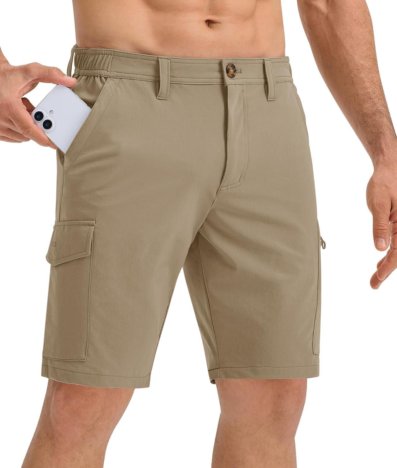 Thumbnail 5 de 33,000ft Men's Outdoor Water-Resistant 10" Cargo Shorts with UPF50+ and 6 Pockets