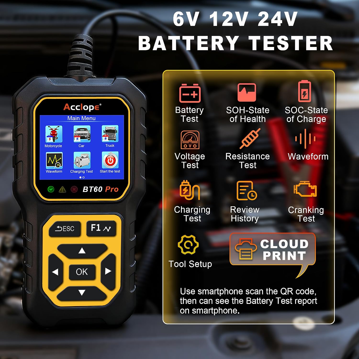 Thumbnail 4 de Acclope BT60 PRO testeur batterie 2–120Ah
