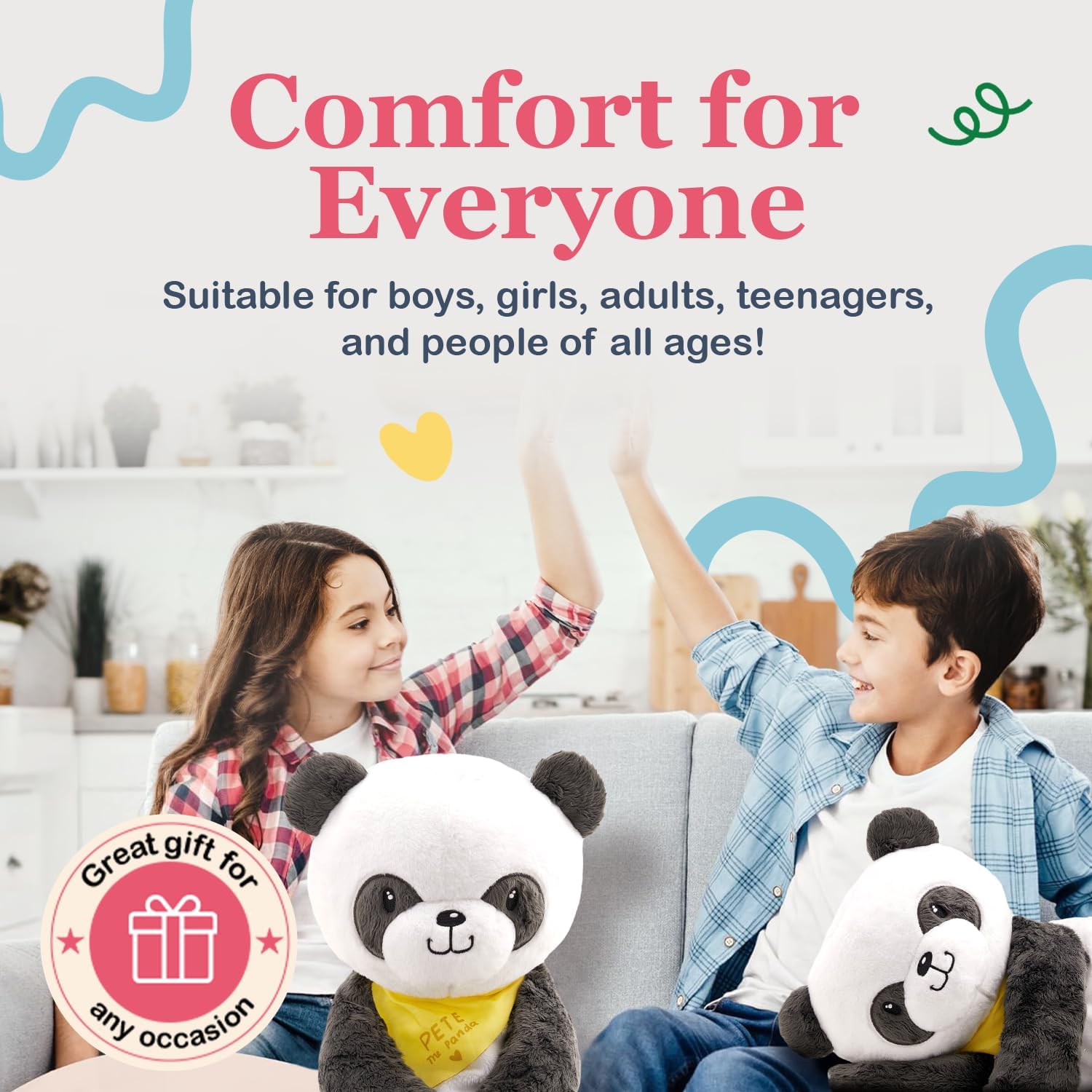 Thumbnail 2 de Lilly's Love Pete The Panda Weighted Plush — 4.5–5lb Removable-Insert Calming Toy