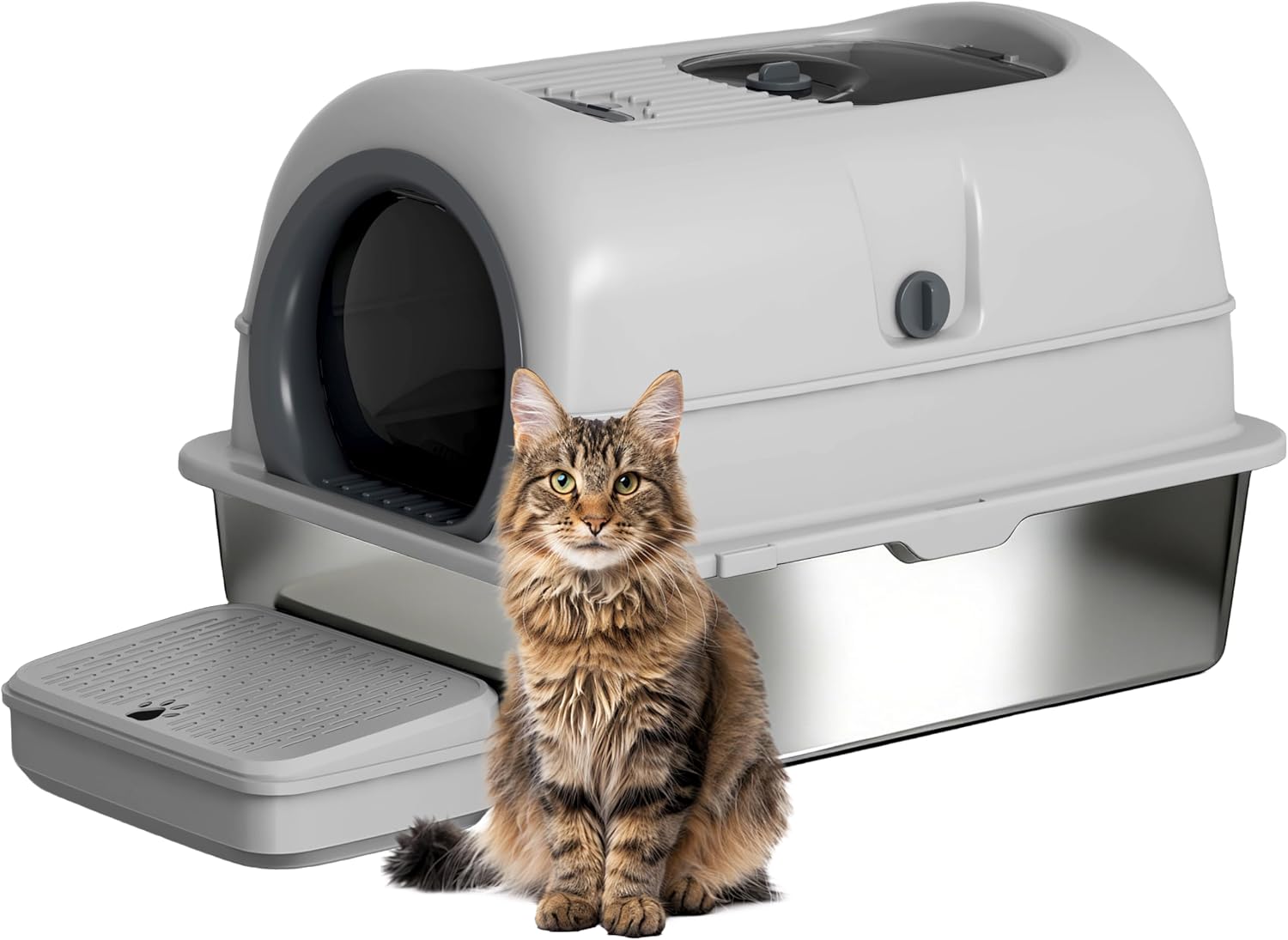 Detalle de Cat Litter Box, Stainless Steel