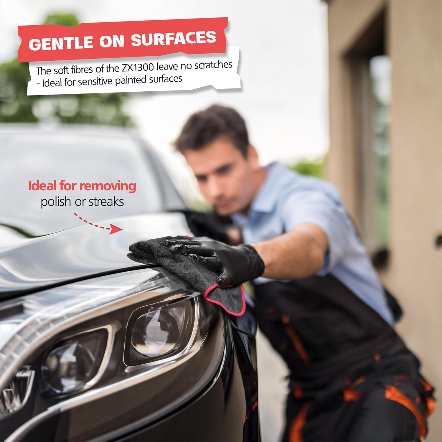 Detalle 2 de SPRINGER ZX1300 microvezeldoeken voor de auto, 4 stuks van 40 x 40 cm