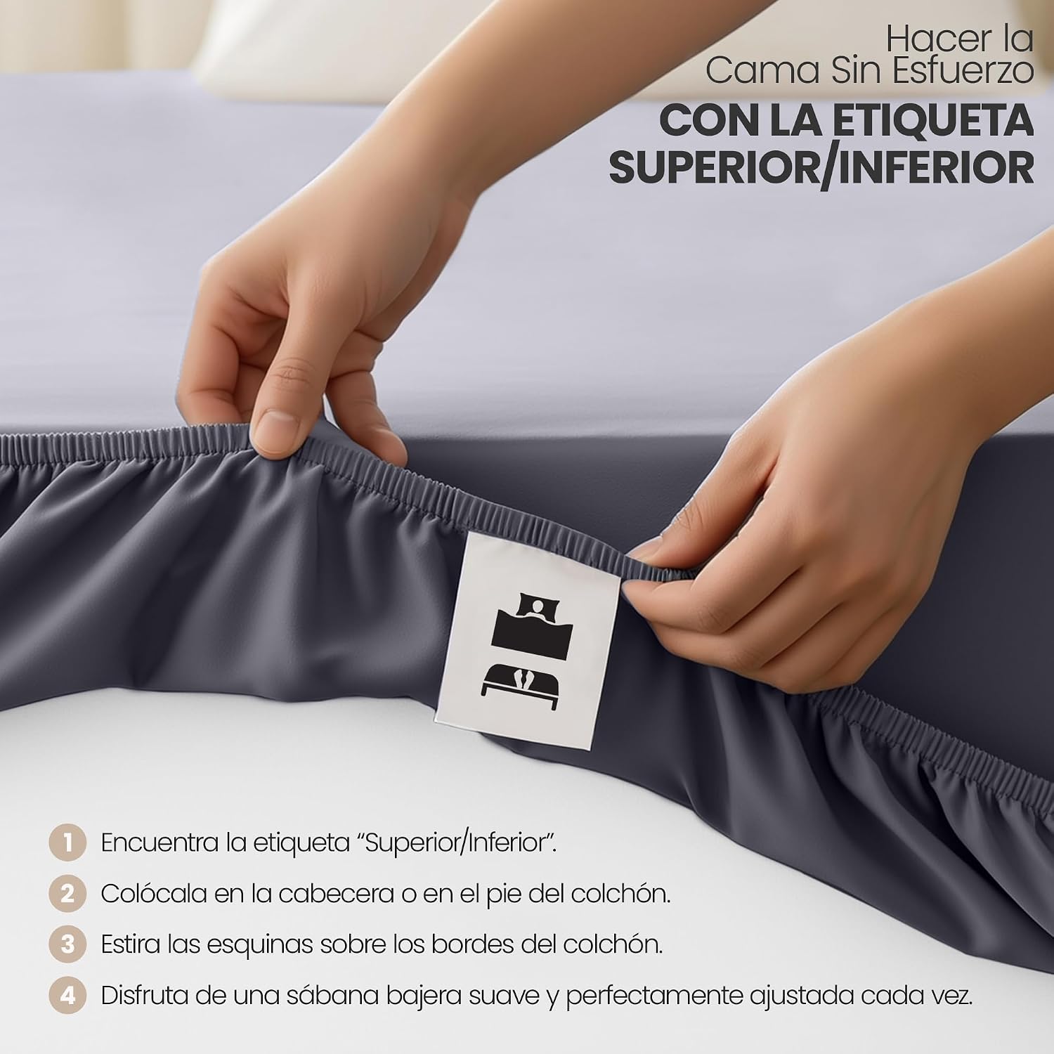 Thumbnail 5 de Utopia Bedding Sabana bajera 90x200 Gris