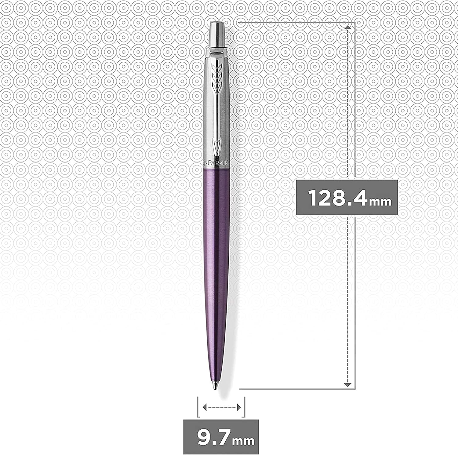 Detalle 2 de Parker Jotter Penna a Sfera | Dettagli Cromati, Confezione Regalo, 2 Pezzi in Nero – Punta Media