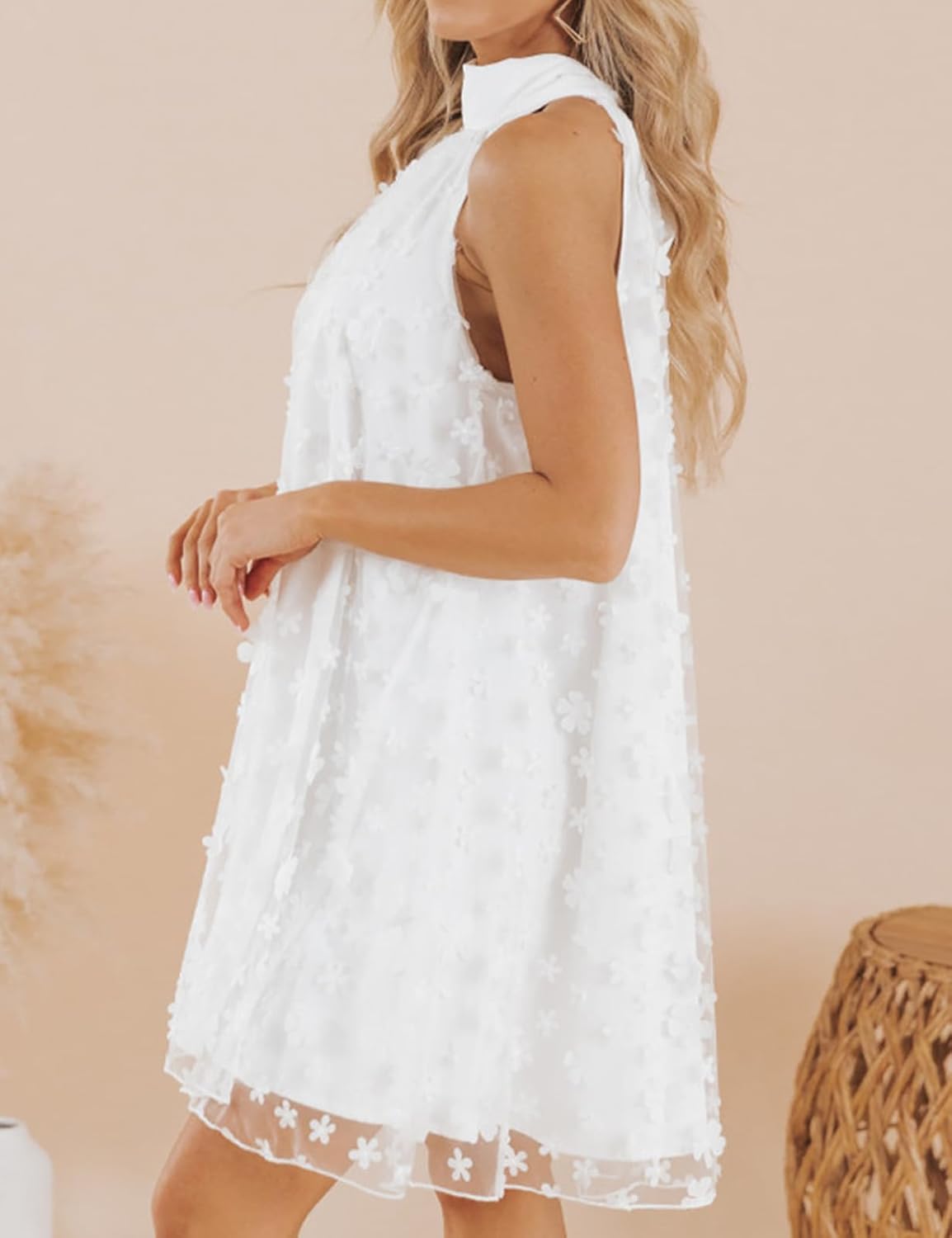 Thumbnail 2 de VIMPUNEC Womens Summer Halter Mini A-Line Swing Dress