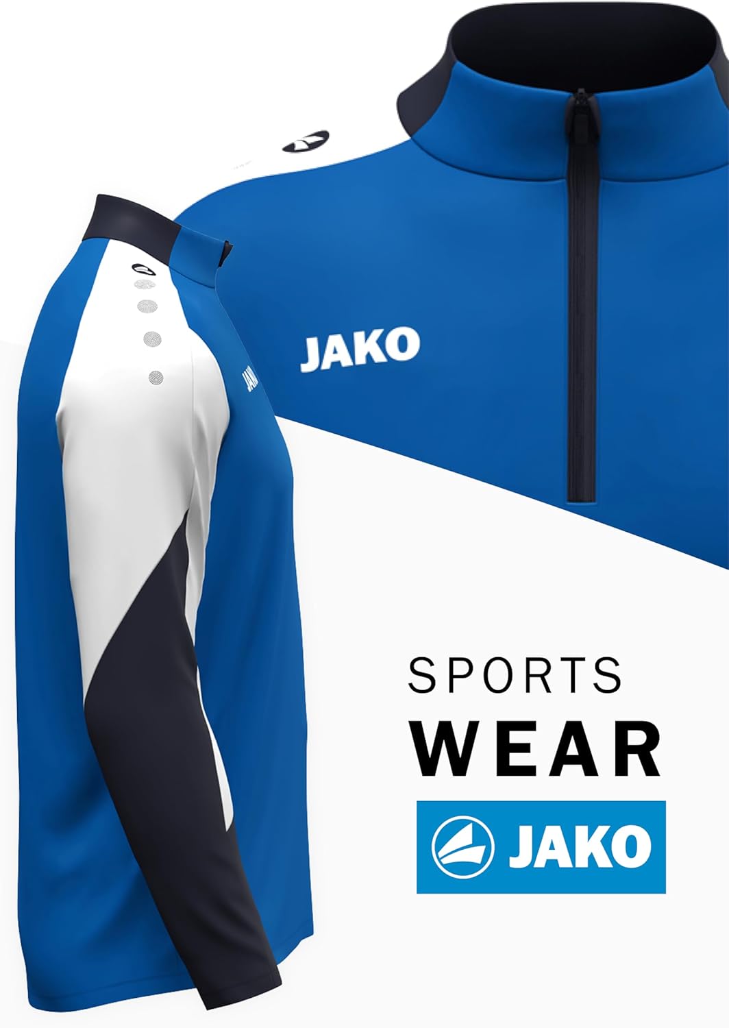 Thumbnail 1 de JAKO Dynamic Ziptop Sweatshirt Herren – sportlich flexibel, robust und stylisch