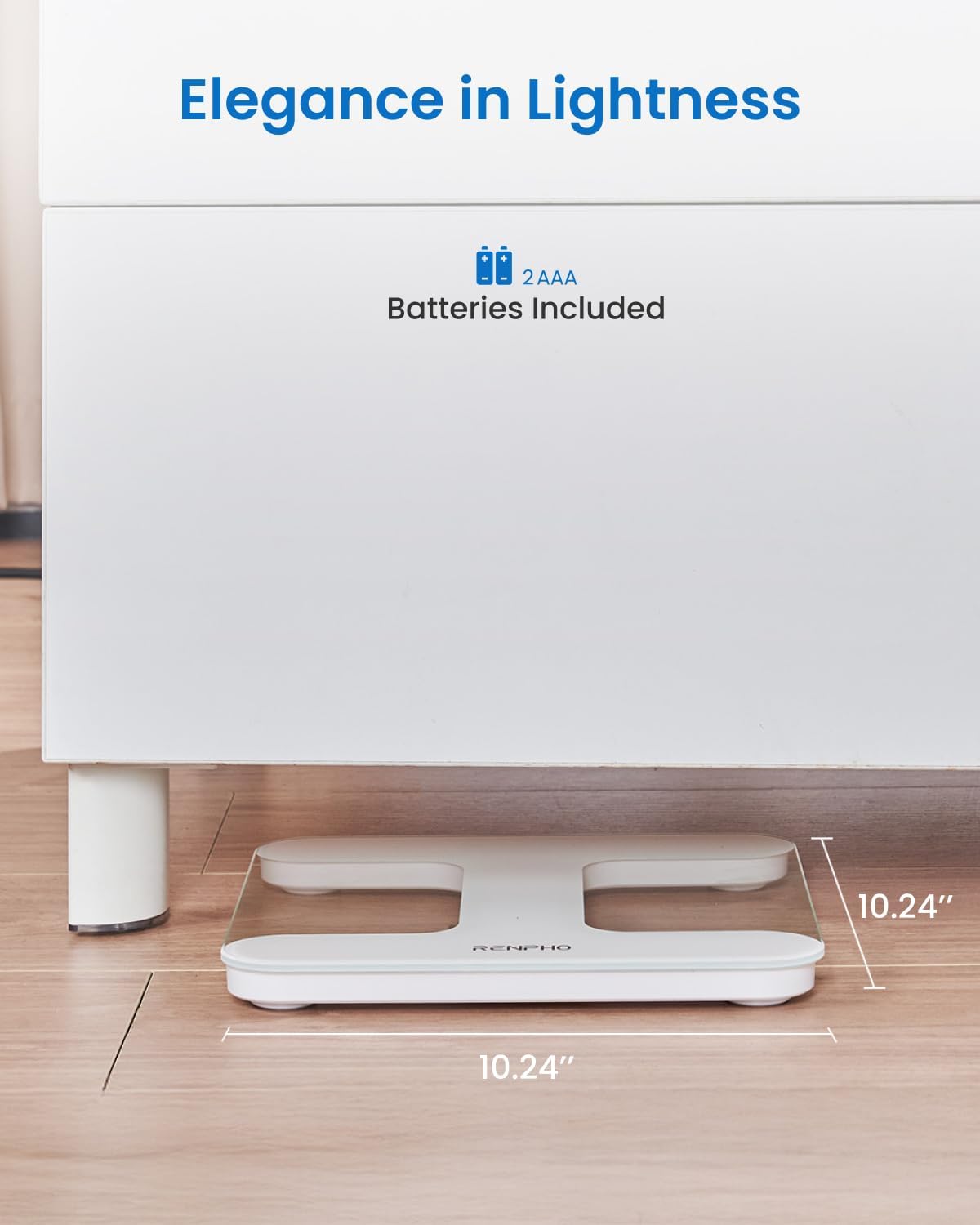 Thumbnail 6 de RENPHO Core TS Personenwaage digital mit heller LED-Anzeige, Kapazität 180 kg und Genauigkeit in 0,05-kg-Schritten