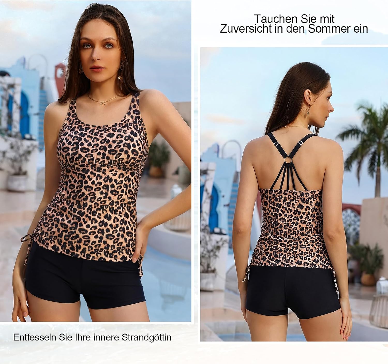 Thumbnail 4 de JASAMBAC tankini swimsuit with shorts