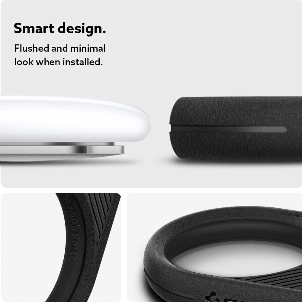 Detalle de Coque Caseology by Spigen Vault avec porte-clés pour AirTag 2 (2026) et AirTag (2021) – Noir