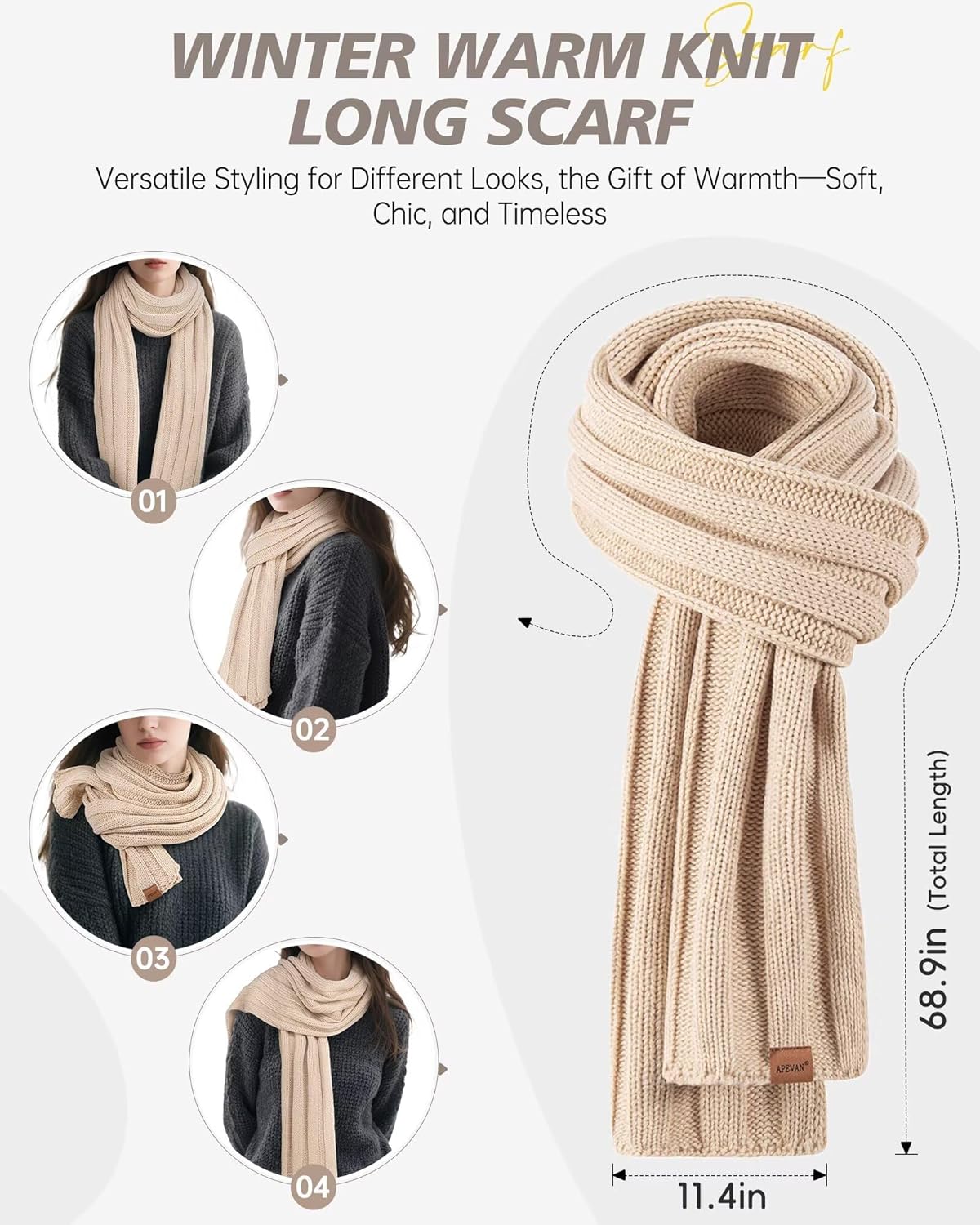 Thumbnail 4 de Winter Hat Gloves Scarf Set 67×11 🧣