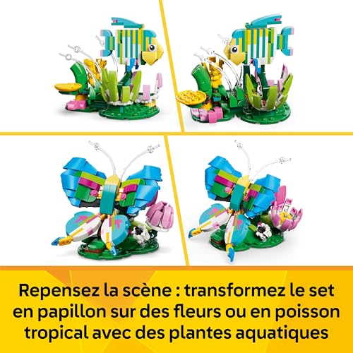 Detalle de LEGO Creator 3-en-1 Animaux Sauvages : Colibri Coloré (31384) – Jeu de construction imaginatif pour enfants à partir de 8 ans