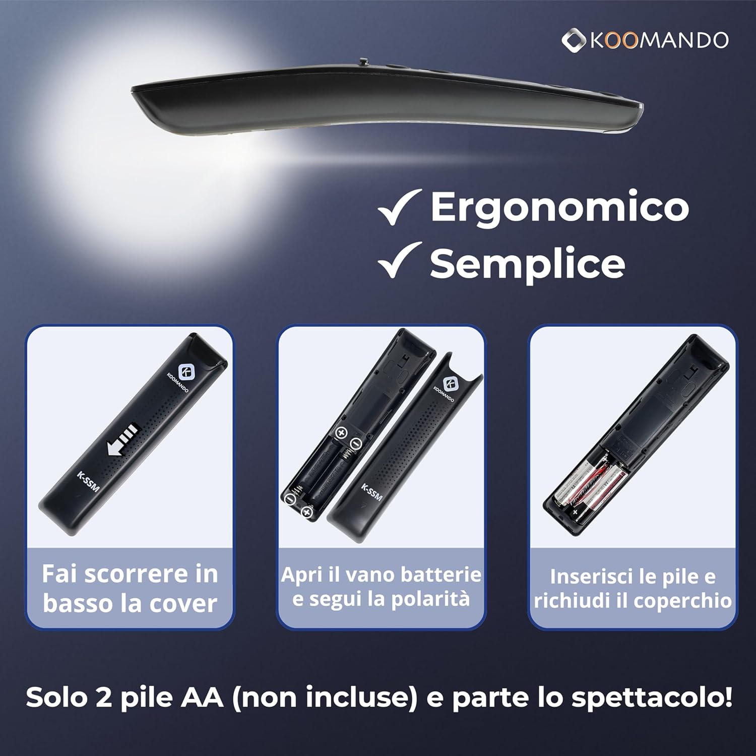 Detalle de Koomando Universale per Smart TV Samsung – pronto all’uso IR, tasti Netflix/Prime/Rakuten