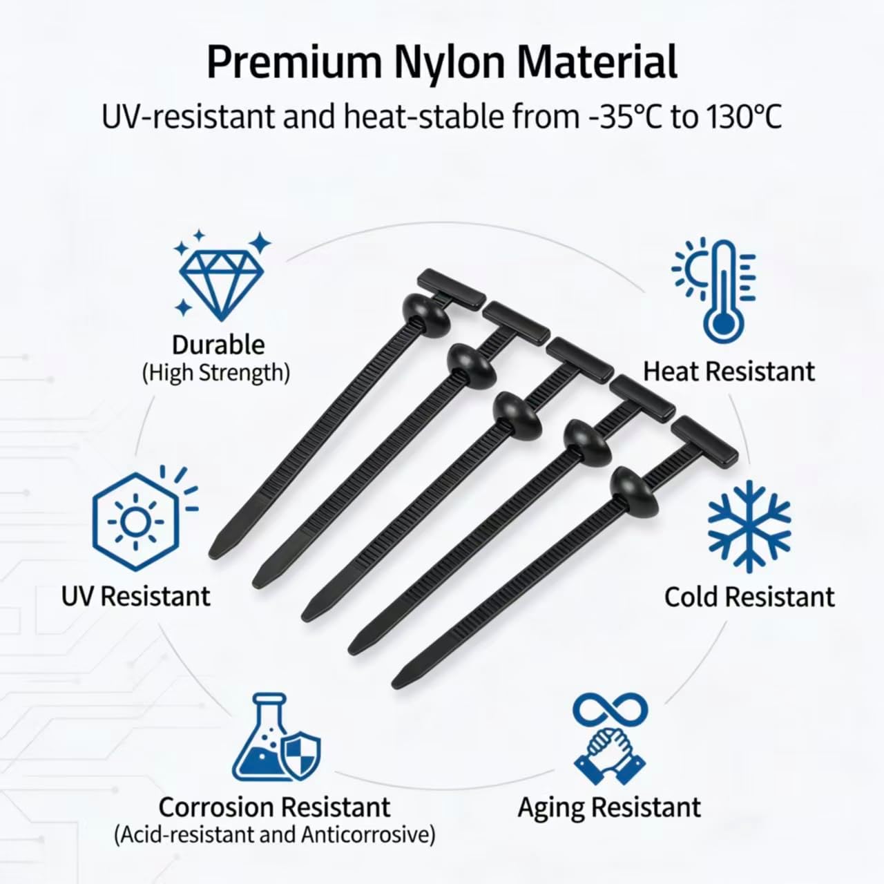 Thumbnail 6 de Nylon automotive cable tie fasteners