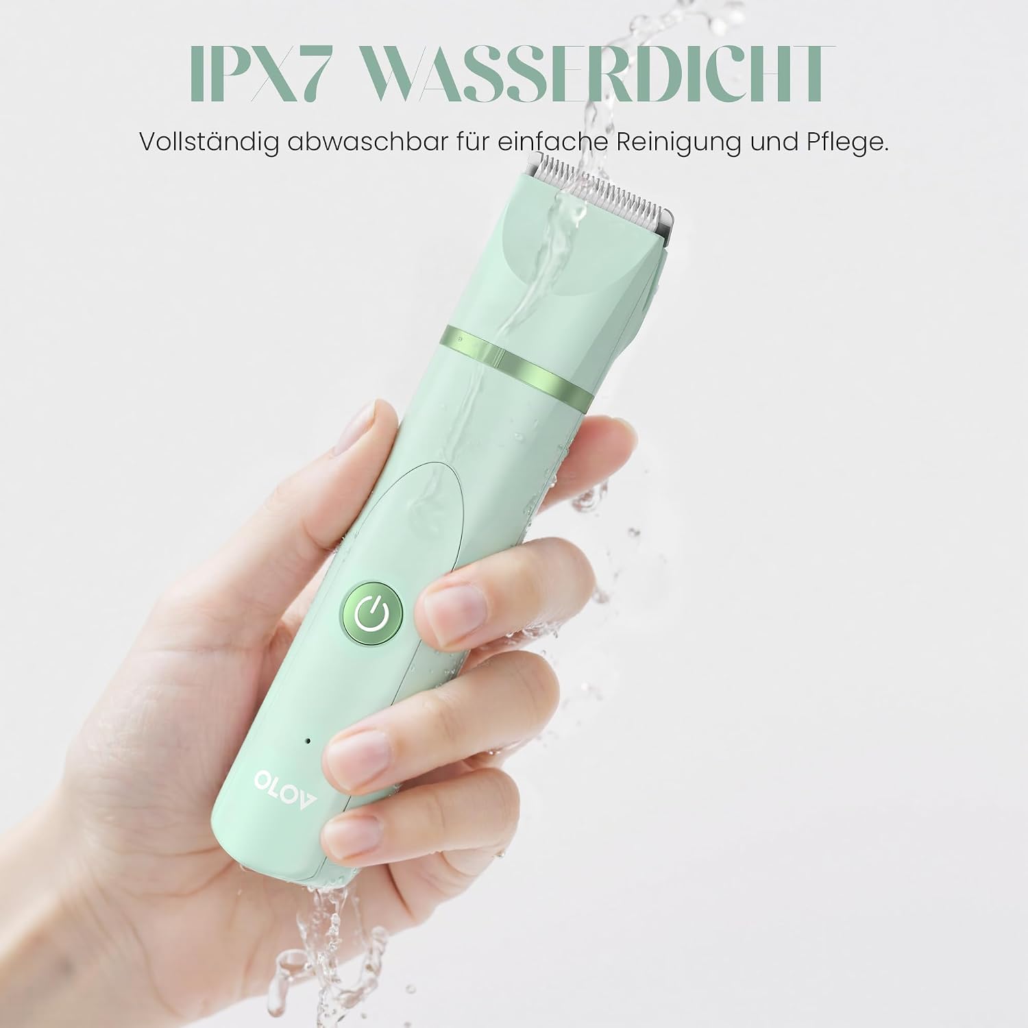 Detalle de Intimrasierer für Frauen mit 2 Köpfen, Nass- und Trockengebrauch, wiederaufladbar (USB-Ladestation, IPX7)