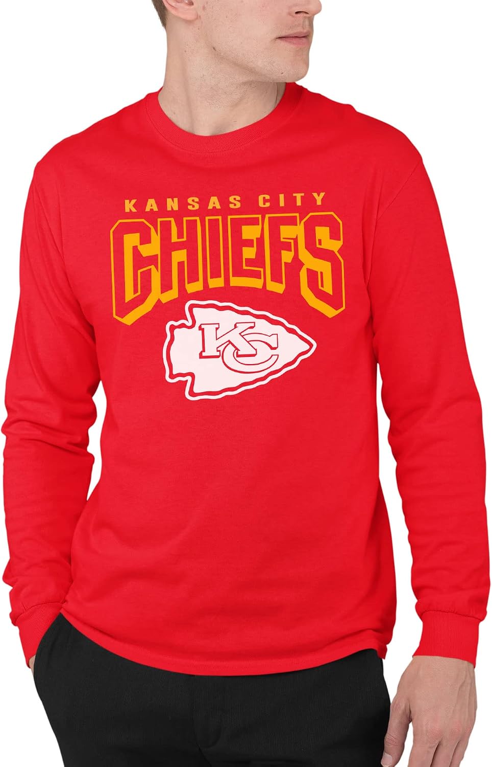 Detalle de Junk Food Clothing x NFL Bold Logo Long Sleeve T-Shirt