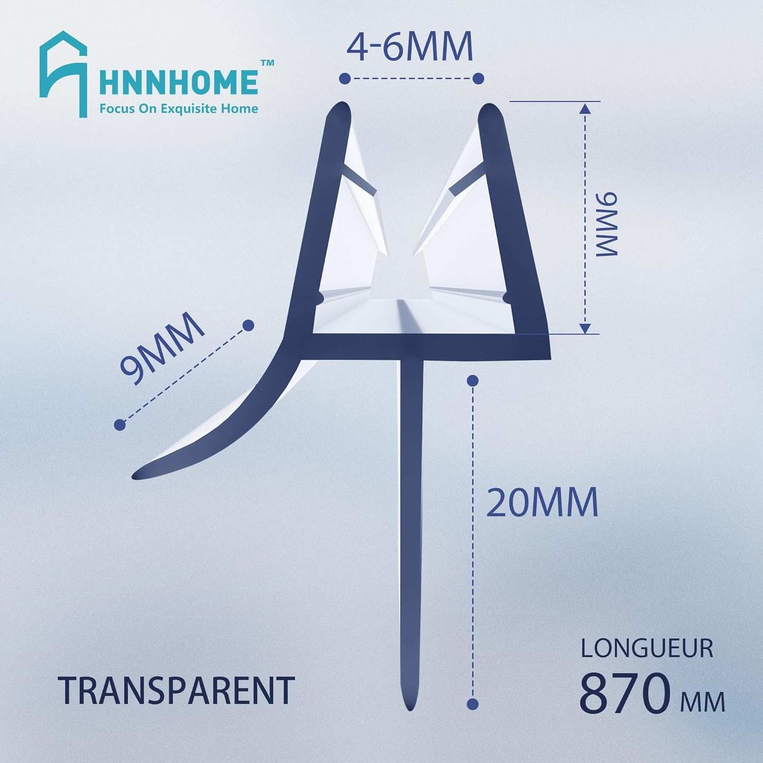 Thumbnail 3 de HNNHOME Lot de 2 joints d'étanchéité 870 mm