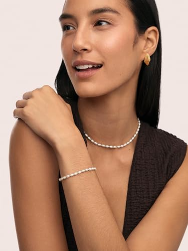 Thumbnail 3 de Collar Pompeya Turquesa SINGULARU: acero bañado en oro 18 Kt con perla cultivada y detalle turquesa