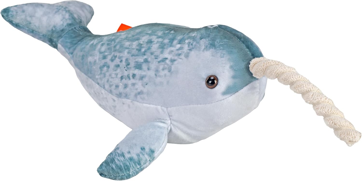Detalle de Wild Republic 23421 Living Ocean Mini Narwal-knuffel, meerkleurig, 40 cm