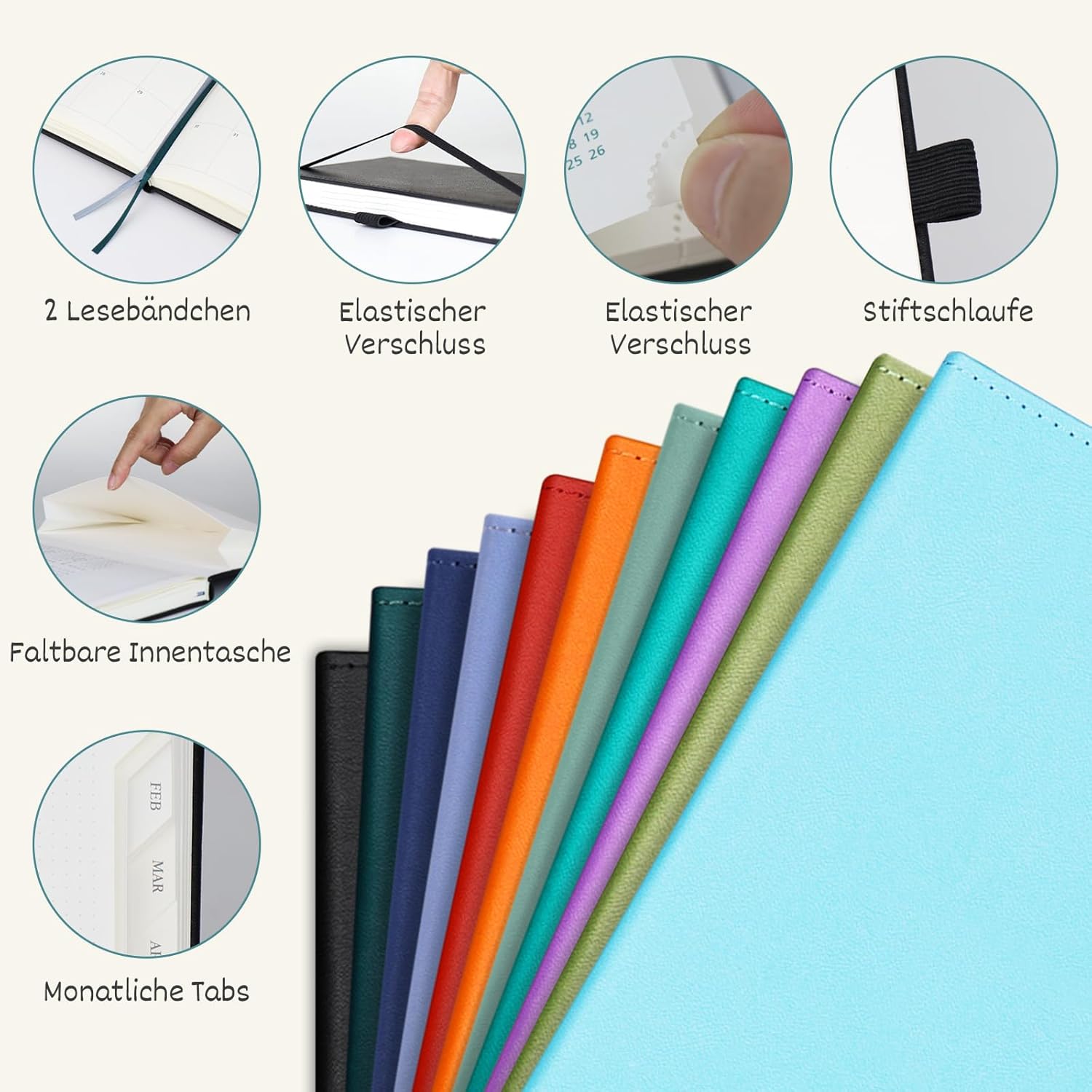 Thumbnail 1 de BEZEND Kalender 2026 A5 Wochenplaner mit Register 📘