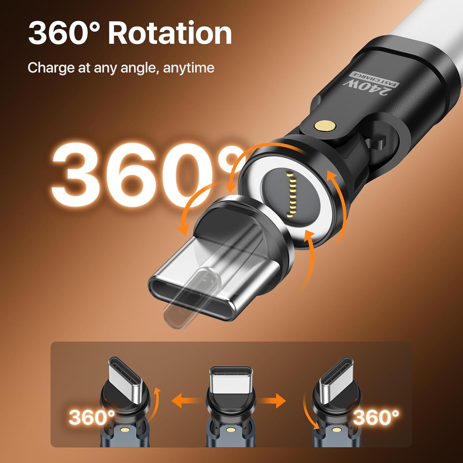Detalle 2 de MoKo 9Pin USB Type-C Magnetic Tips 240W (3 Pack) – magnetic charging tips