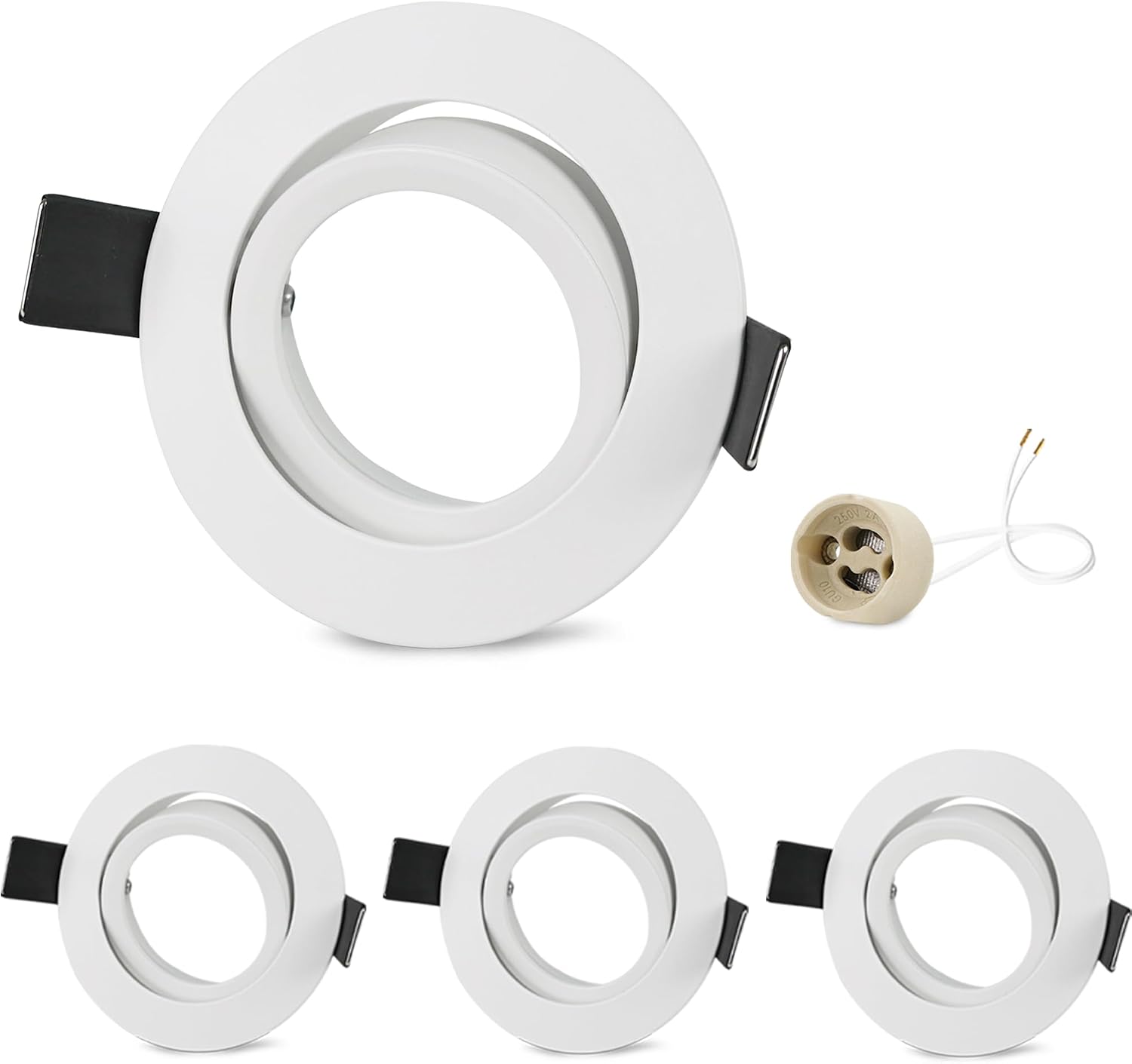 Detalle de GeyouLux 4er Einbaustrahler GU10 230V