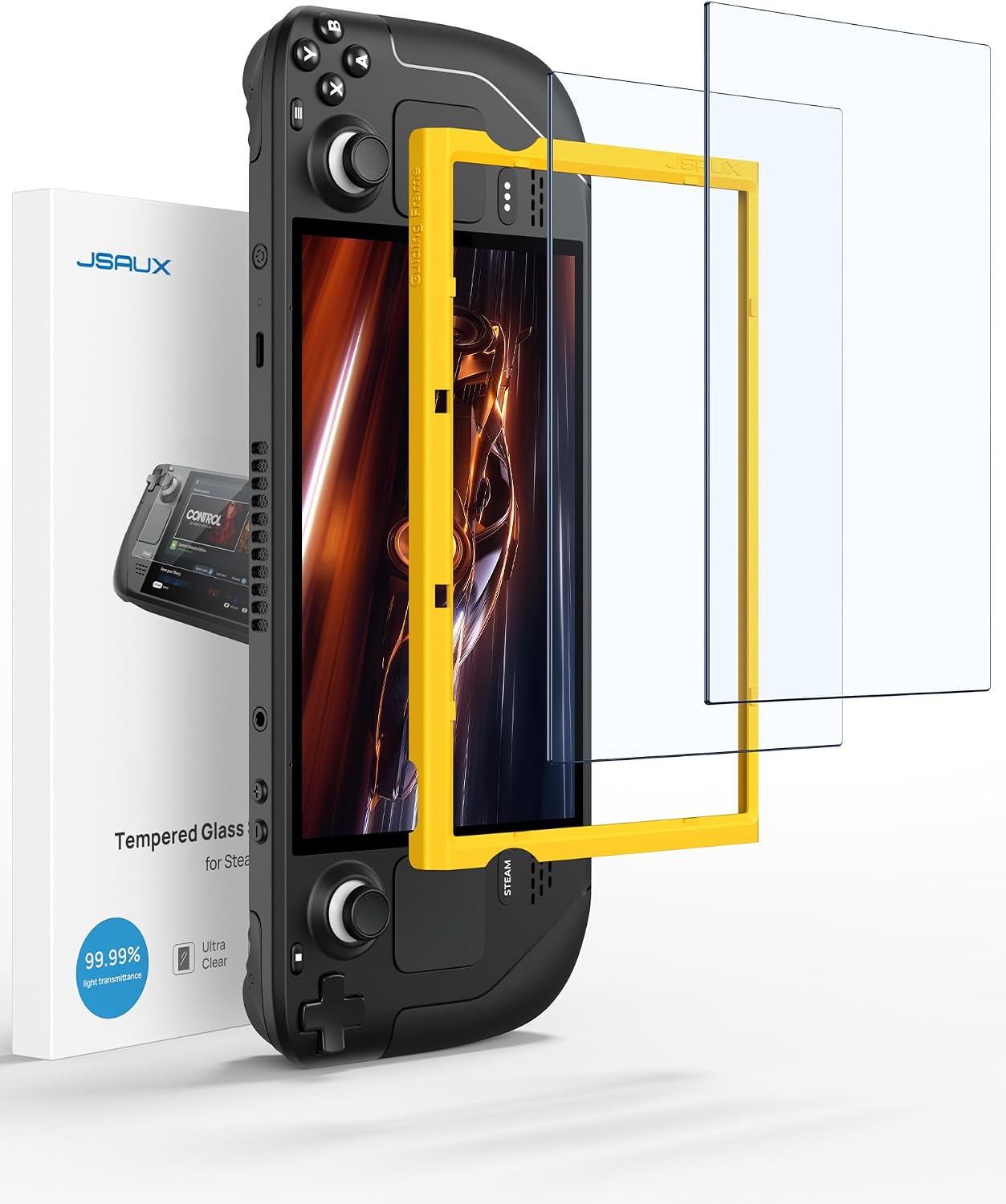 Detalle de JSAUX 2-Pack Screen Protector for Steam Deck