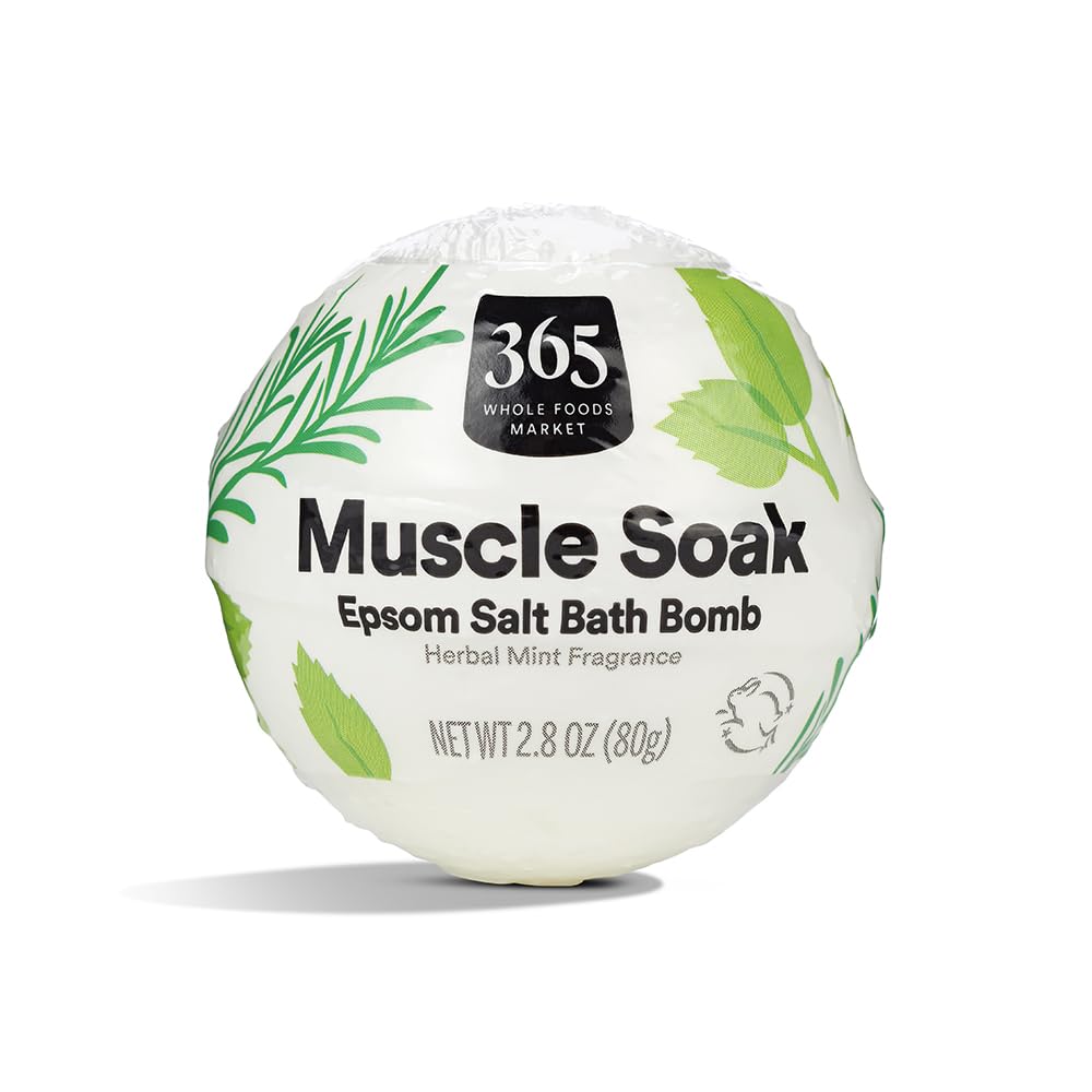 365 by Whole Foods Market Fizzing Epsom Bomb Muscle Soak Bath Bomb (2.8 oz)