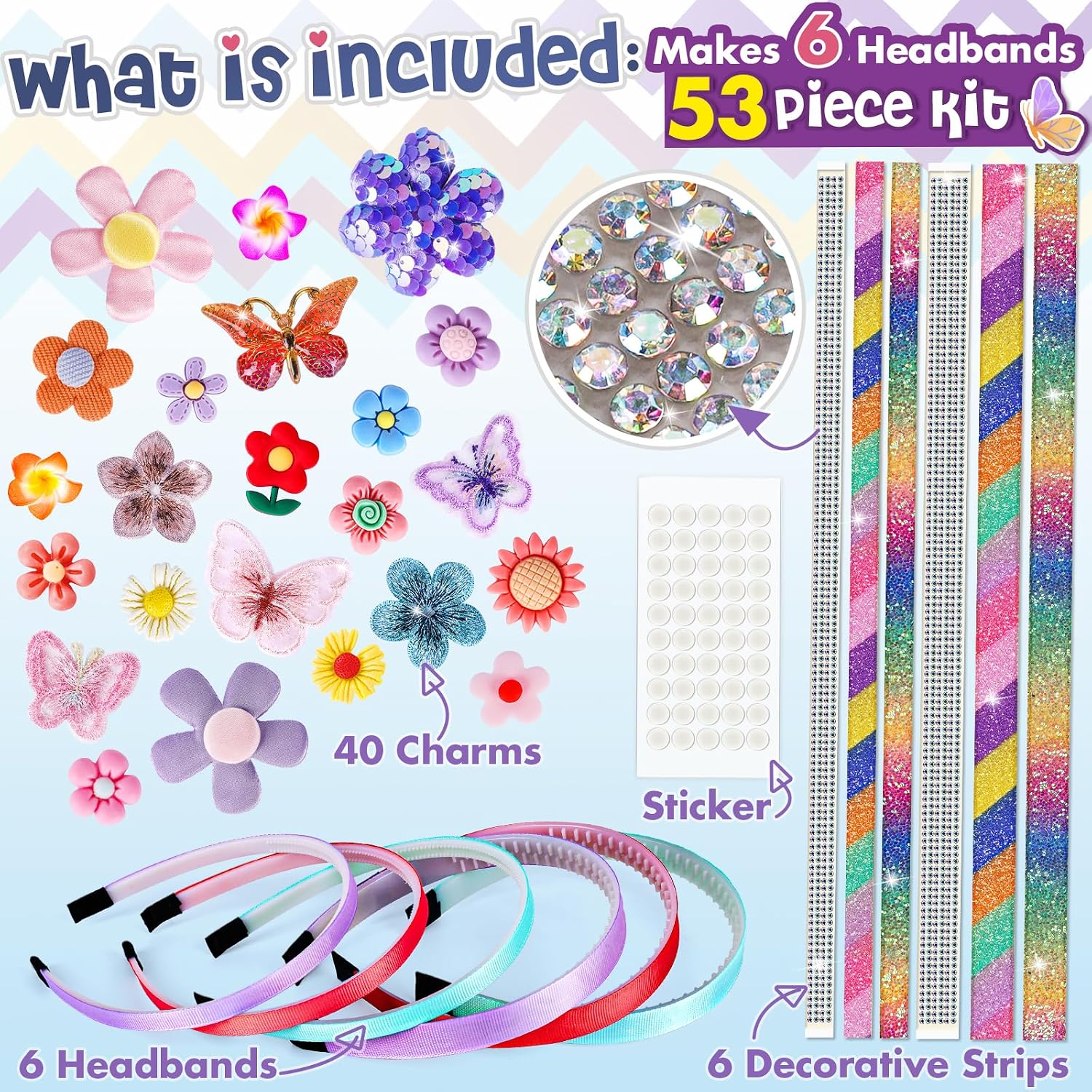 Detalle de CITSKY girls’ fashion craft kit (ages 6–12) – DIY flower hair accessory set