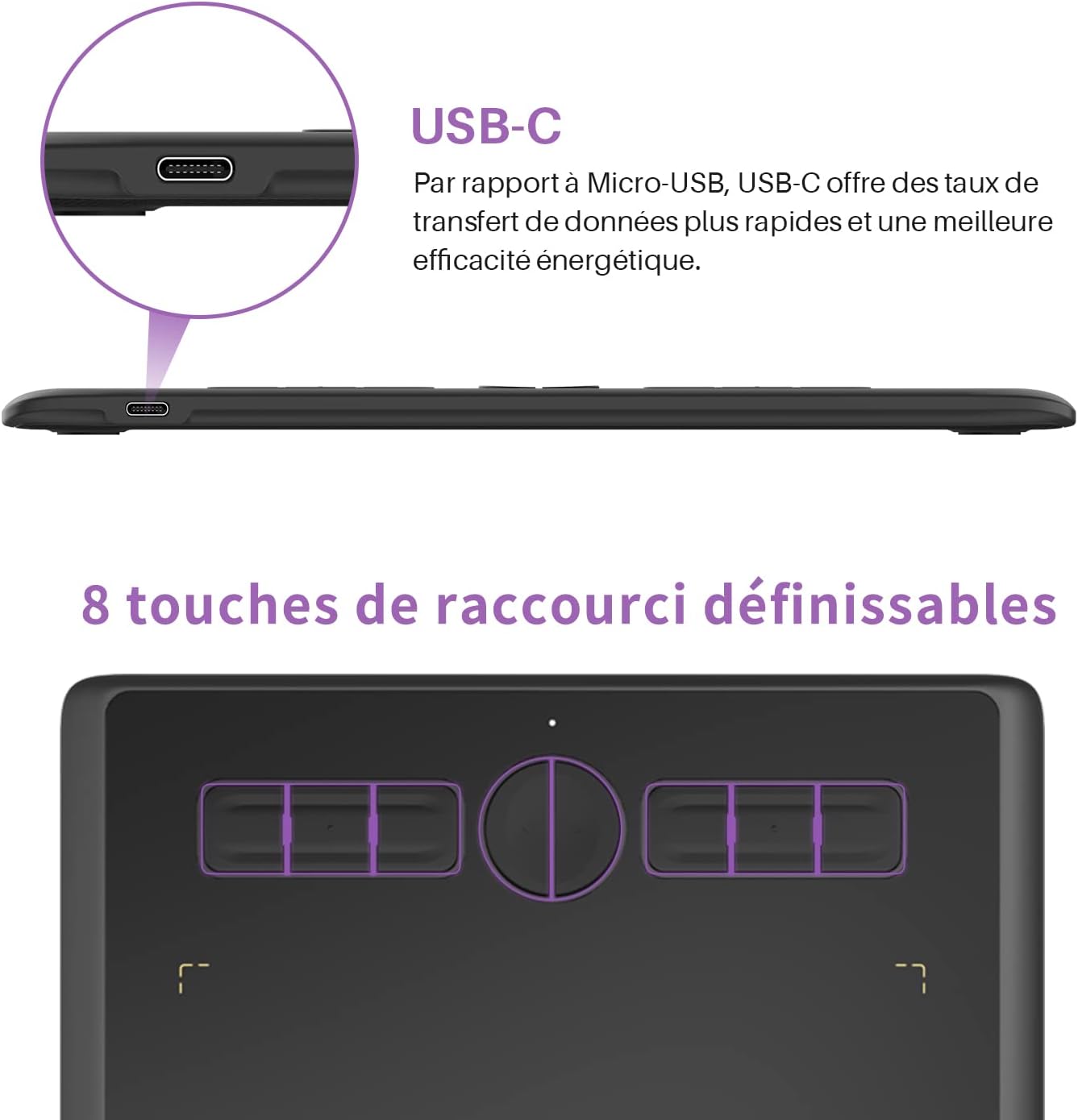 Detalle de HUION Inspiroy H610X tablette graphique 10 x 6,25