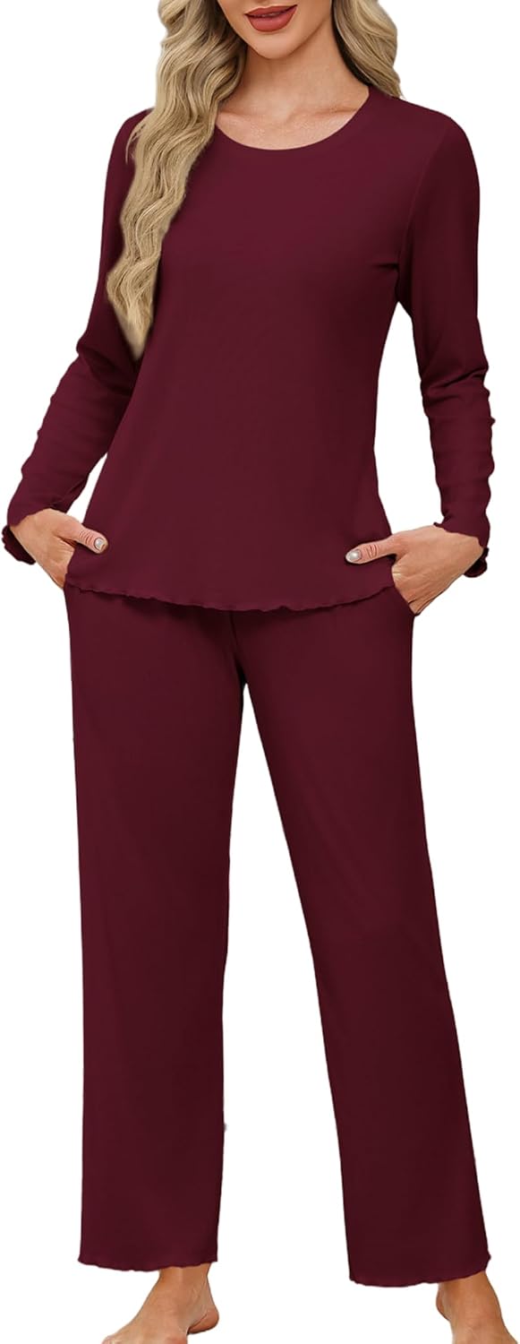 Detalle 2 de Ensemble pyjama Ekouaer 2 pièces, volants