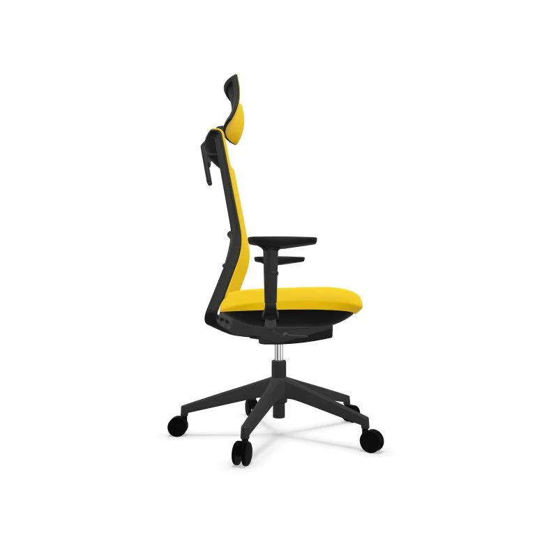 Detalle 2 de Actiu Stay Silla de Oficina con Cabezal Amarilla/Negra