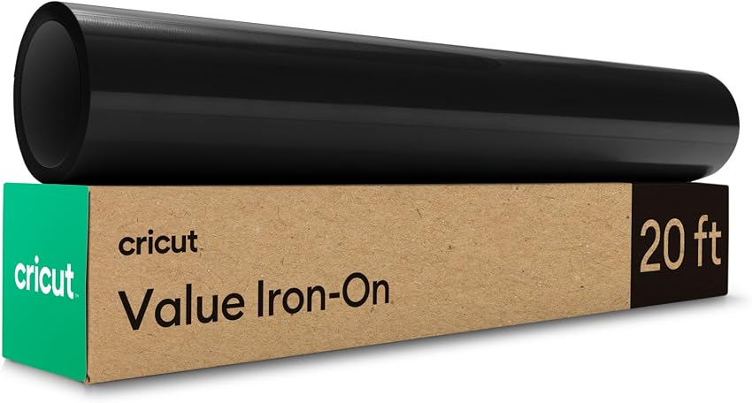 Cricut Iron On Vinilo termotransferible negro 6 m