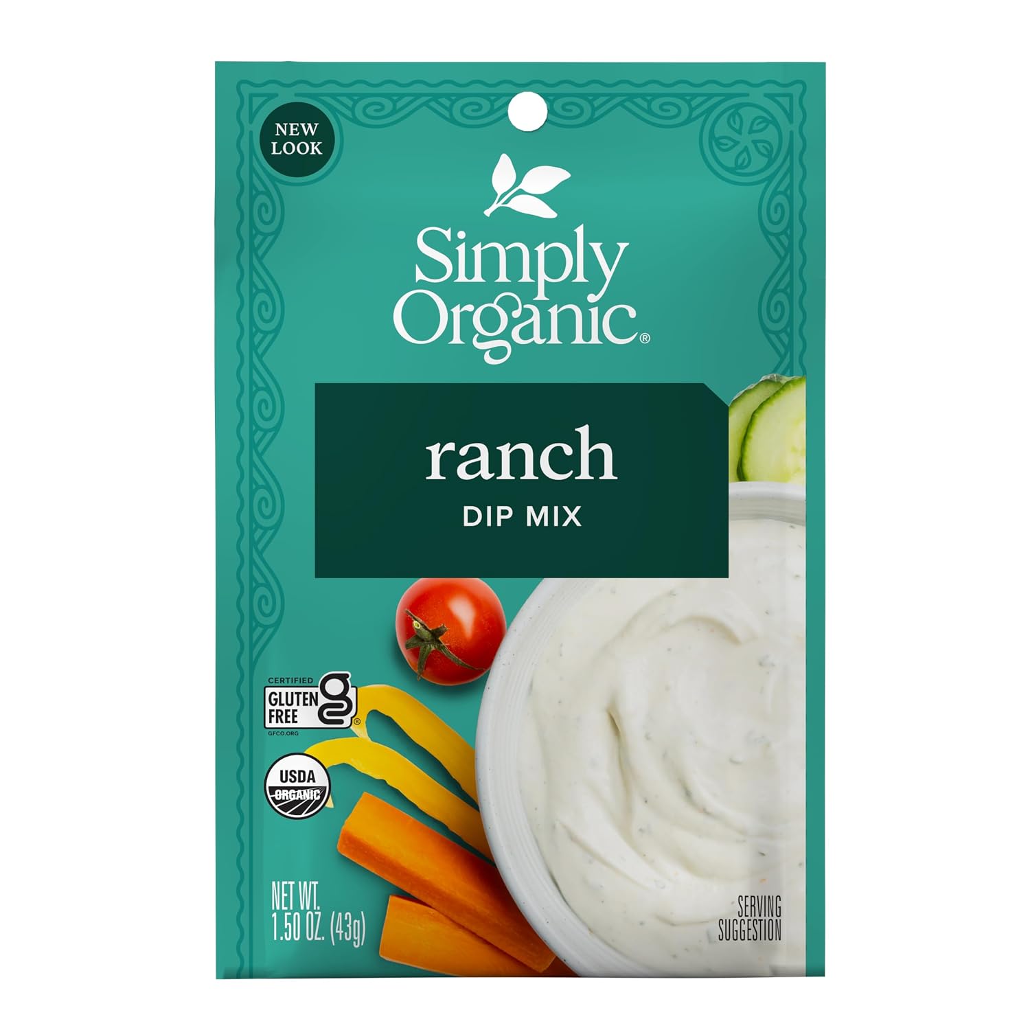 Detalle de Simply Organic Ranch Dip Mix 1.5-ounce