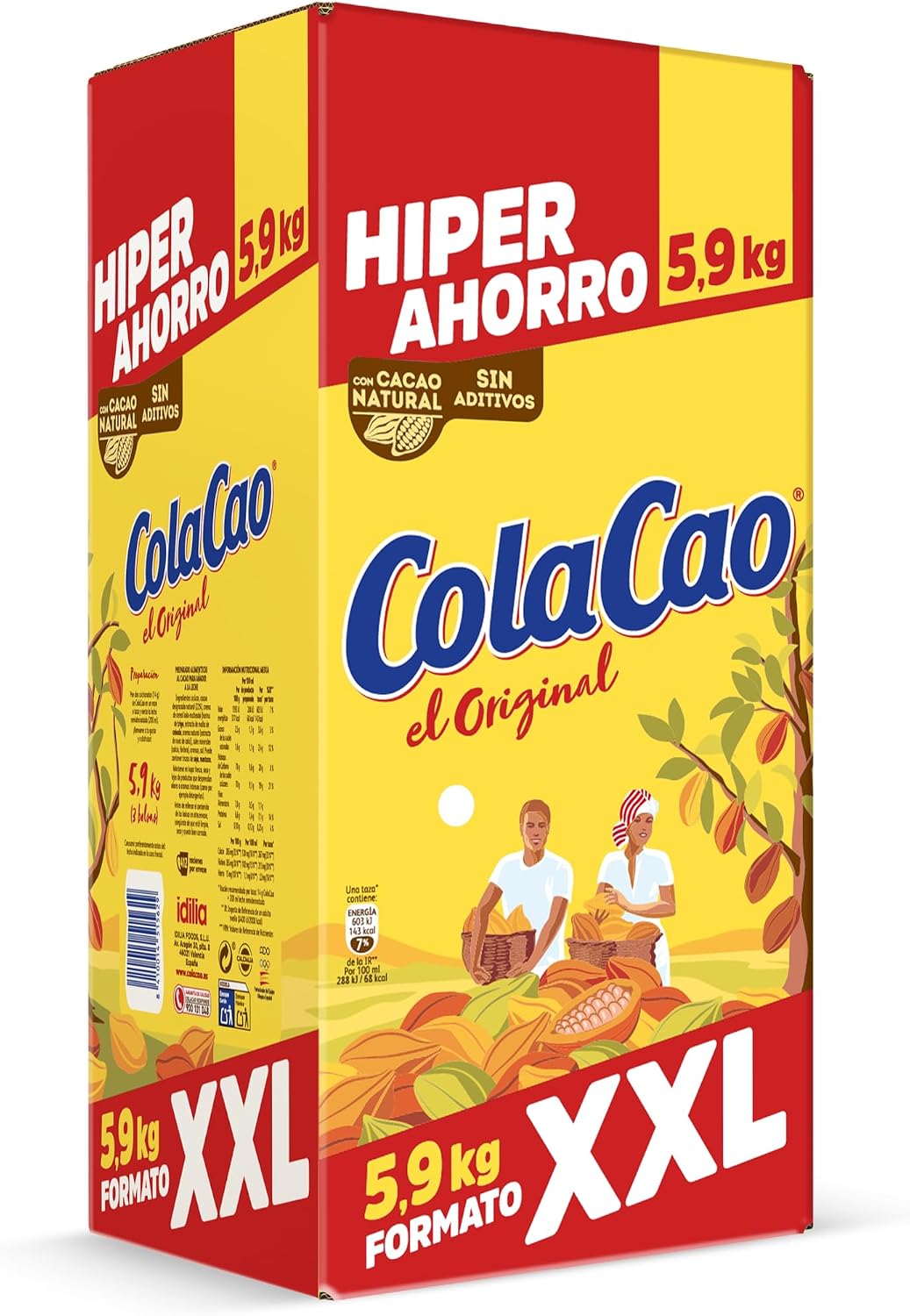 Thumbnail 4 de ColaCao Original – Cacao soluble natural sin aditivos, formato XXL 5,9 kg