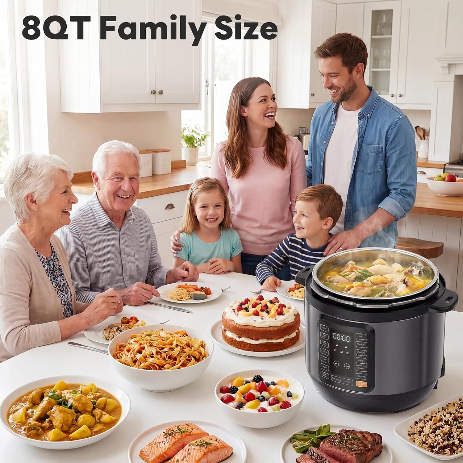 Thumbnail 6 de Sweetcrispy Electric Pressure Cooker 8QT