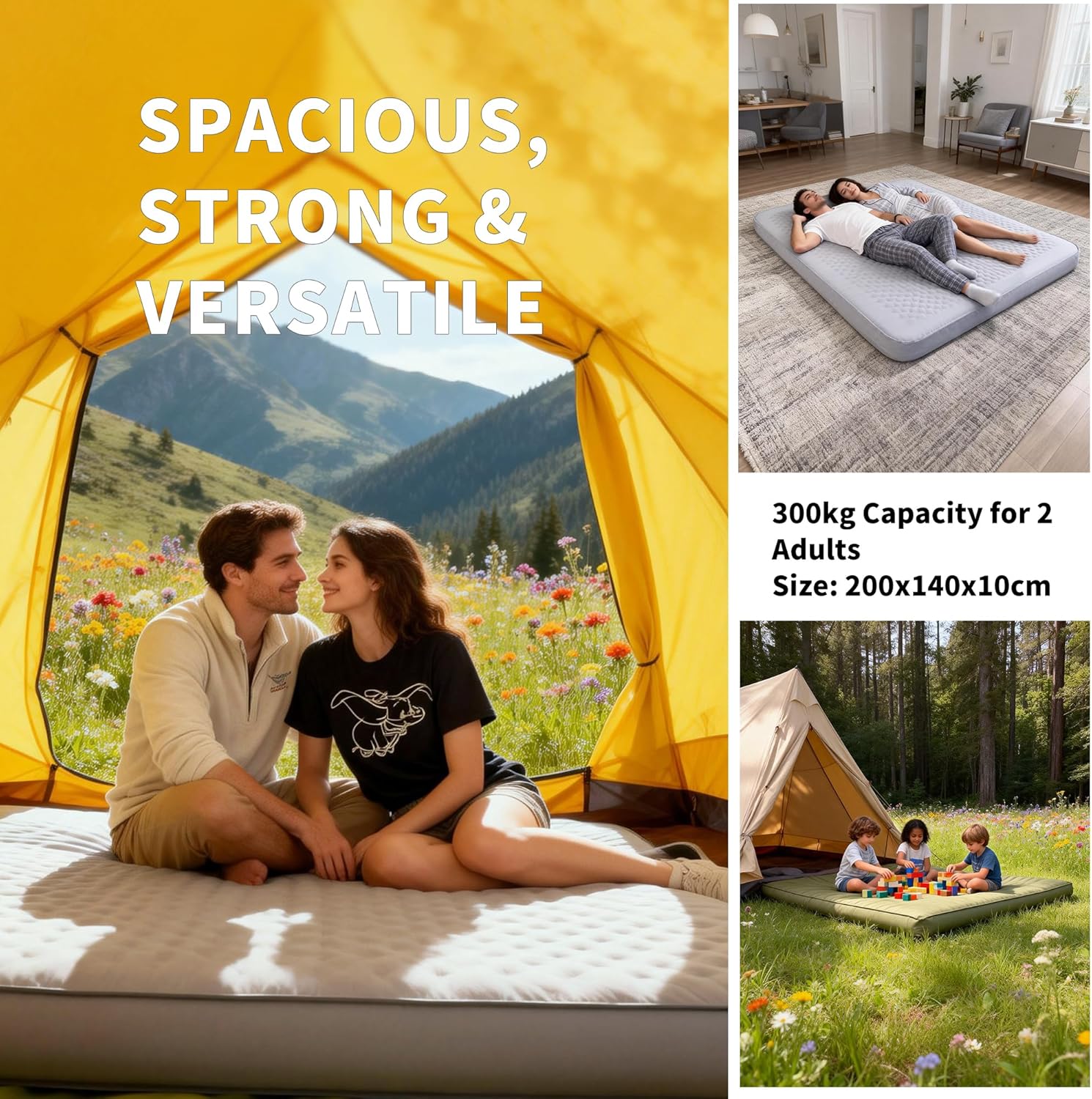 Thumbnail 5 de Origem Luftmatratze Camping 2 Personen 200x140 cm mit Elektrischer Pumpe – Selbstaufblasend, 10 cm Dicke, langlebig