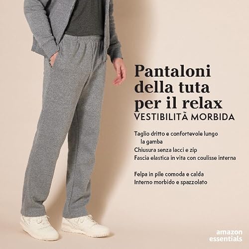 Thumbnail 1 de Amazon Essentials Pantaloni sportivi in pile da uomo, blu, XXL con fondo aperto