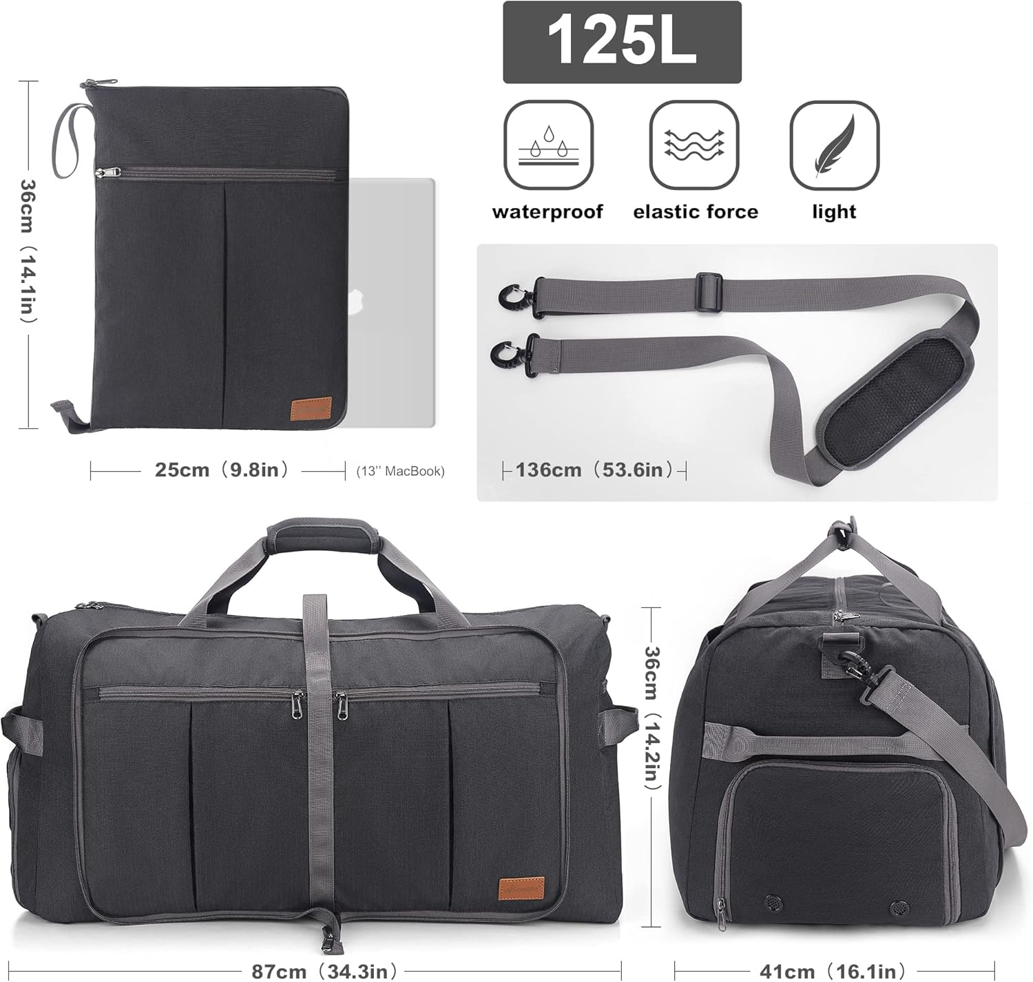 Thumbnail 1 de Upeelife Faltbare Reisetasche 125L