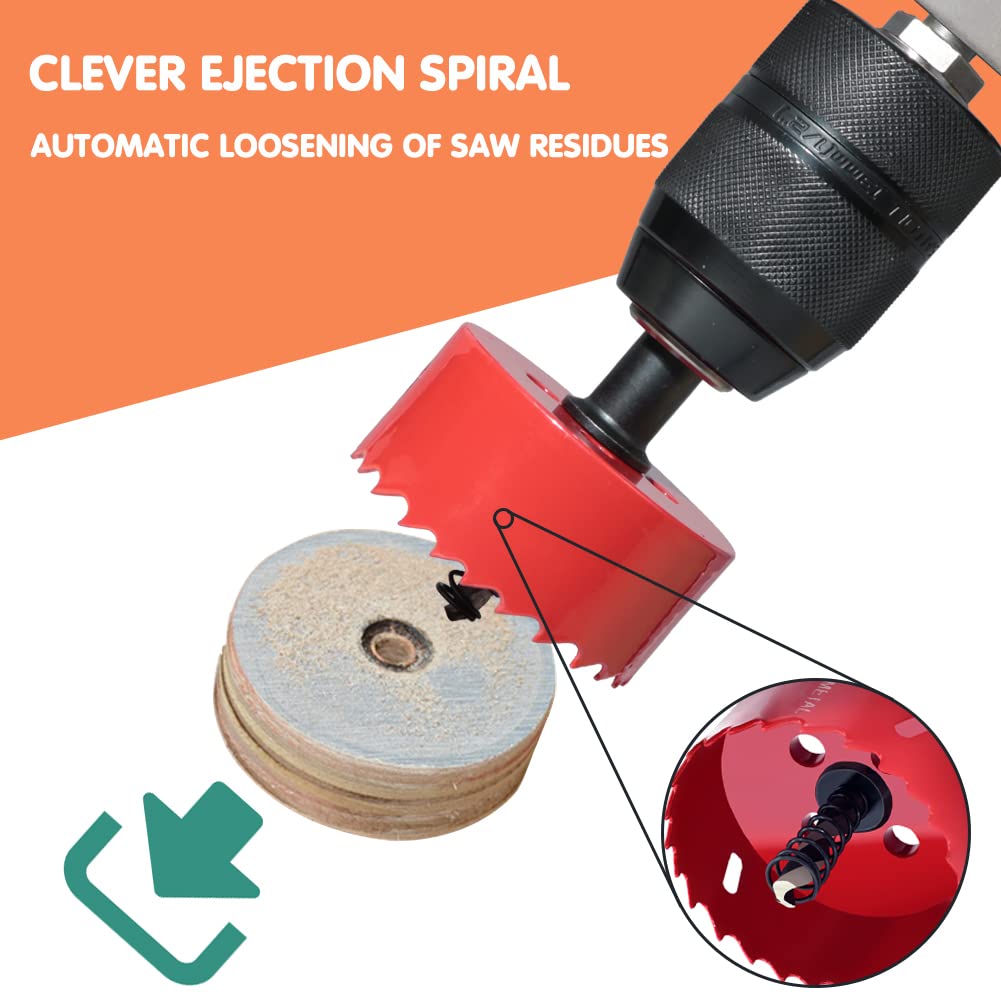 Thumbnail 3 de GARHWAL Bi-Metal Hole Saw 80 mm with Arbor and Pilot Bit – Smooth Cutting for Wood, Drywall, Plastic, and More