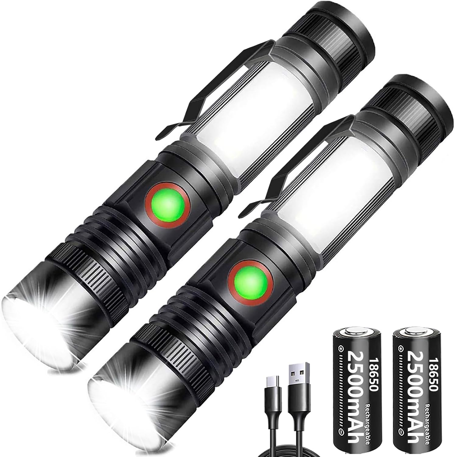 Detalle de REHKITTZ Torch 2000 Lumen Pocket Size Flashlight 🔦