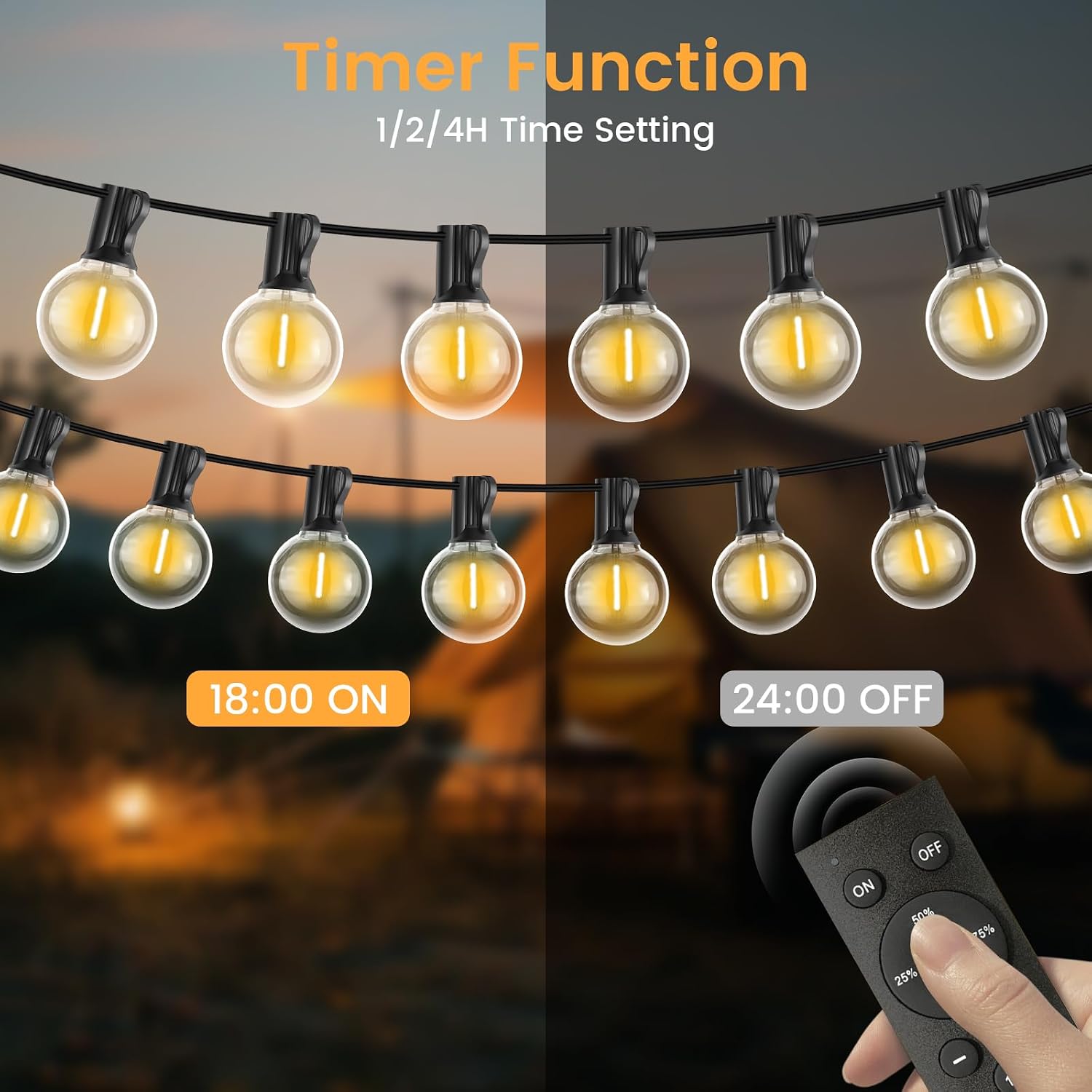 Thumbnail 3 de Pogestrand G40 15M Festoon Lights with Remote Control (24V, 25 Bulbs) for Outdoors