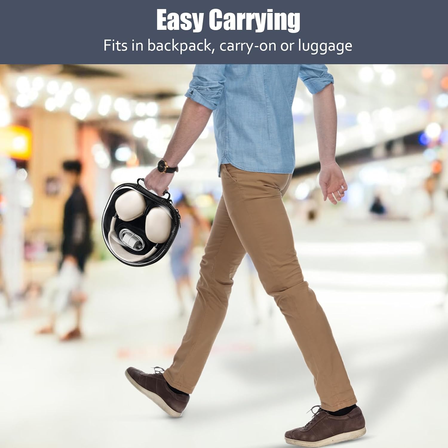 Thumbnail 6 de ProCase Kopfhörerhülle für AirPods Max (2020) – wasserdichte Reisetasche mit Schlafmodus, schwarz